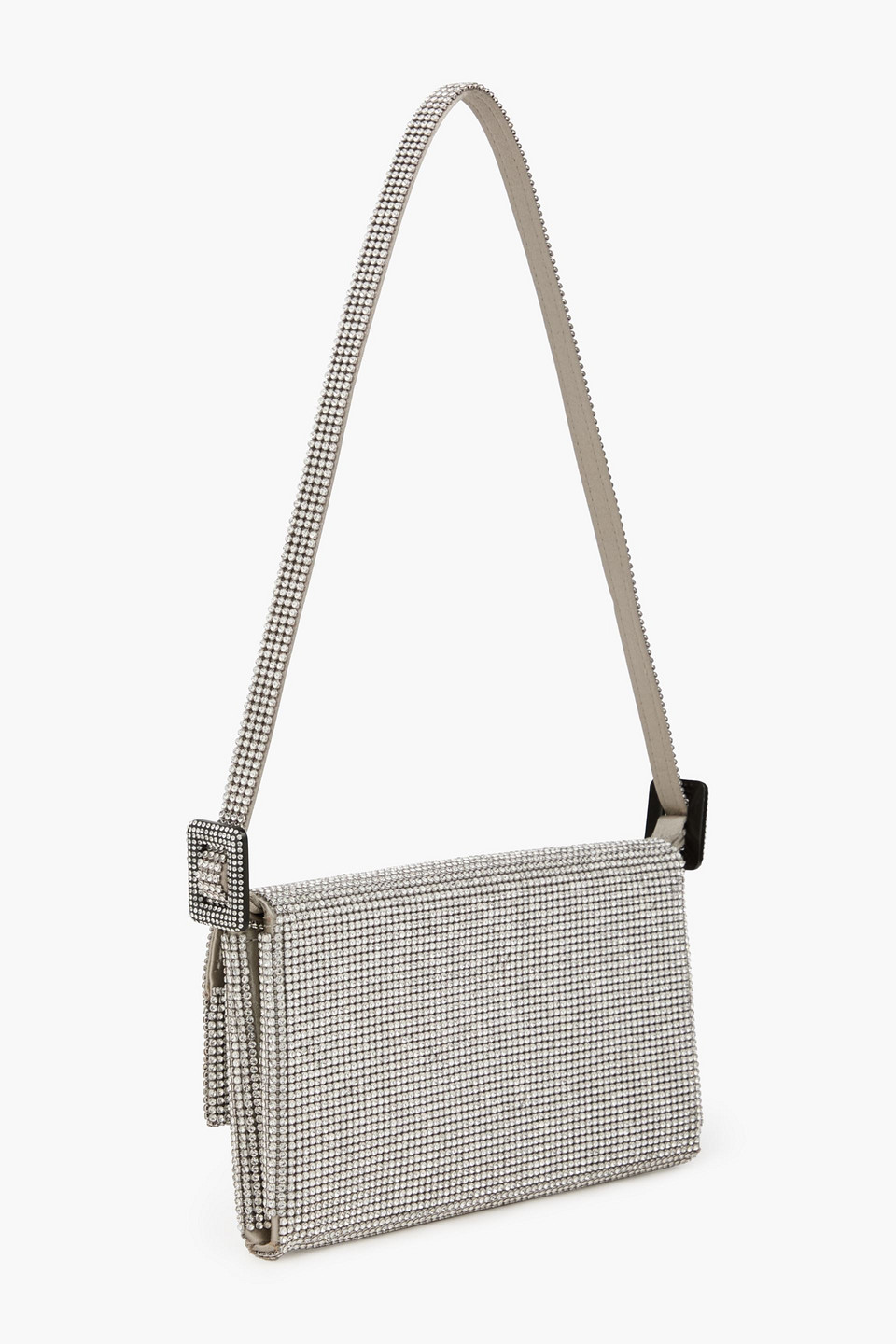  Benedetta Bruzziches - Schultertasche „vittissima“ Aus Seidensatin Mit Metallic-effekt Und Kristallverzierung - Metallic - Onesize 