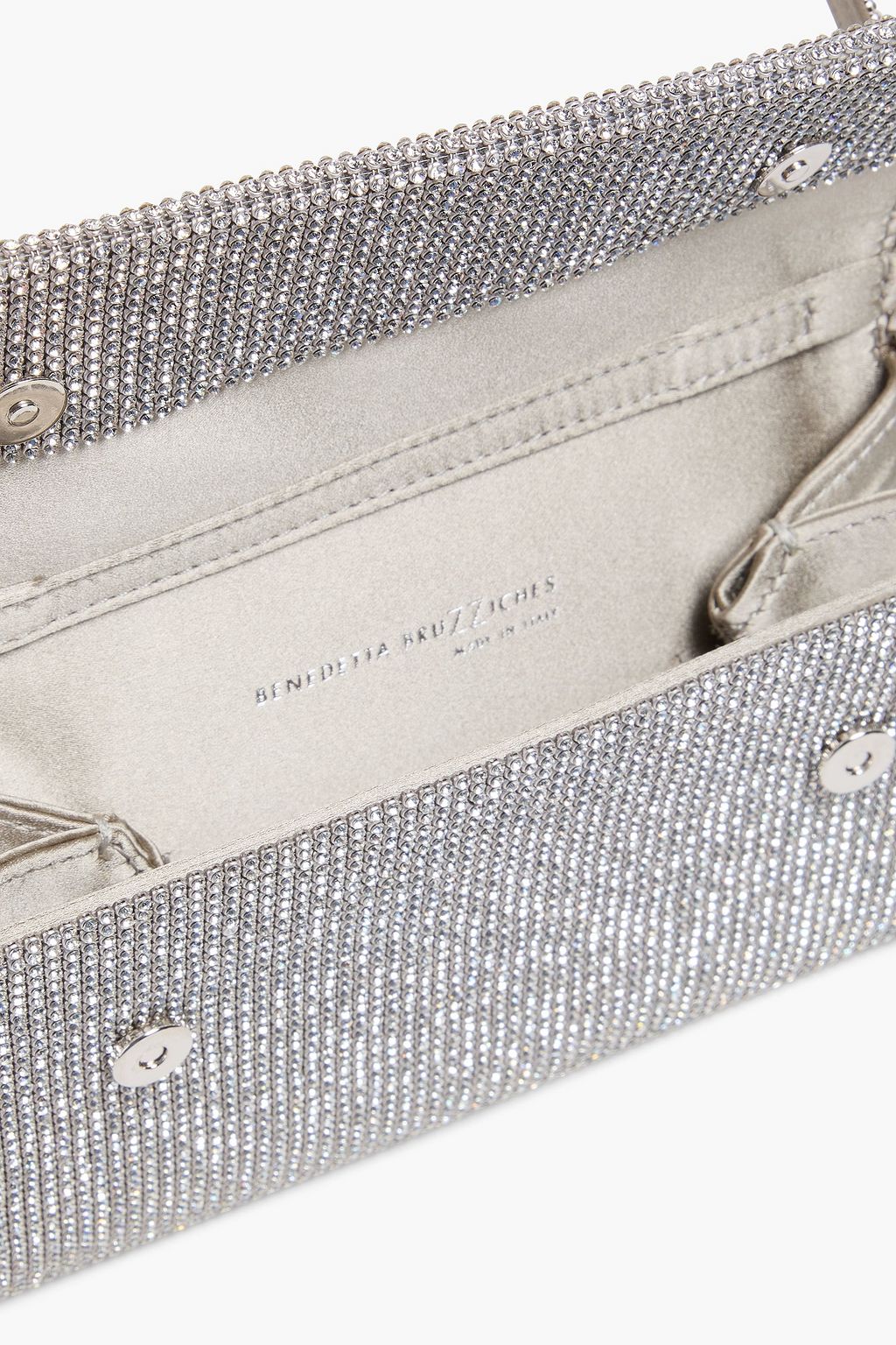 BENEDETTA BRUZZICHES حقيبة كتف Vitissima من الساتان مزينة بالكريستال