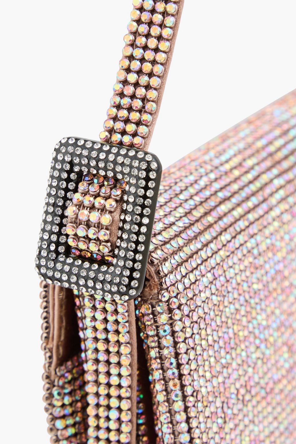 BENEDETTA BRUZZICHES Vitissima crystal-embellished satin shoulder bag