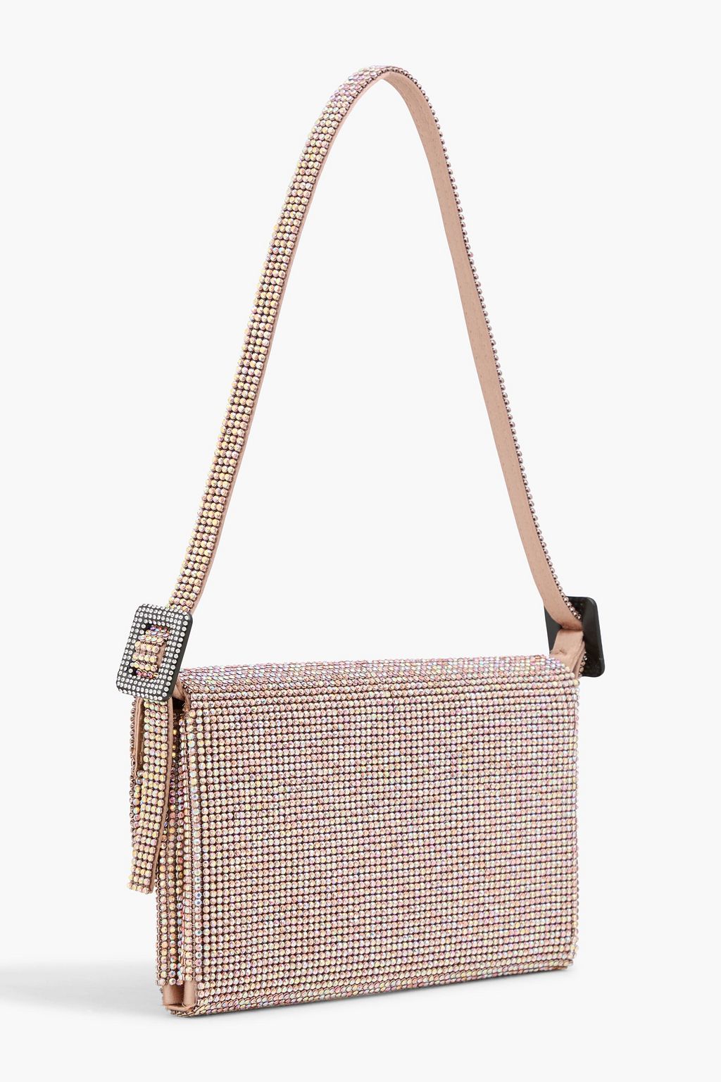 BENEDETTA BRUZZICHES Vitissima crystal-embellished satin shoulder bag