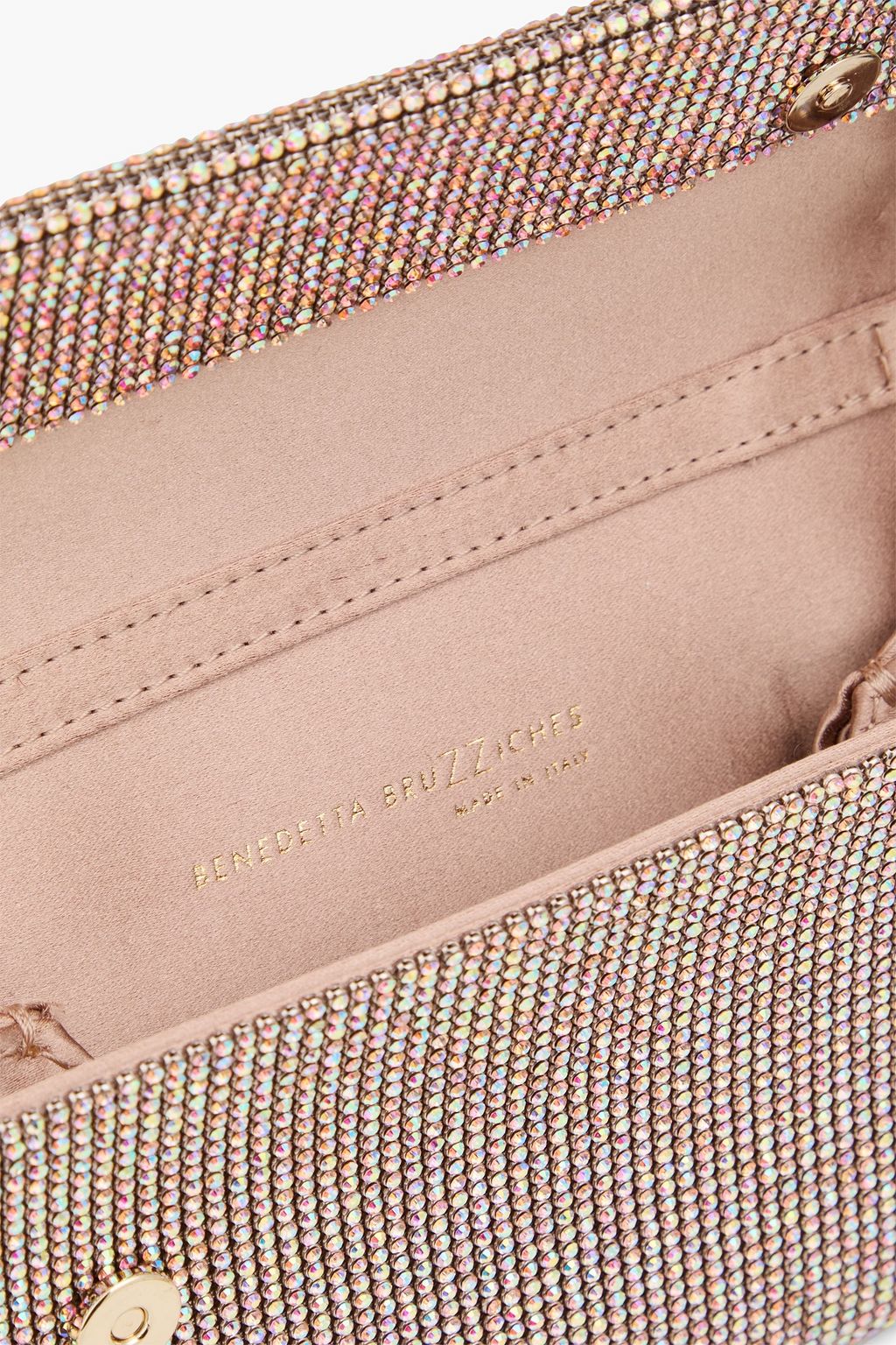 BENEDETTA BRUZZICHES Vitissima crystal-embellished satin shoulder bag