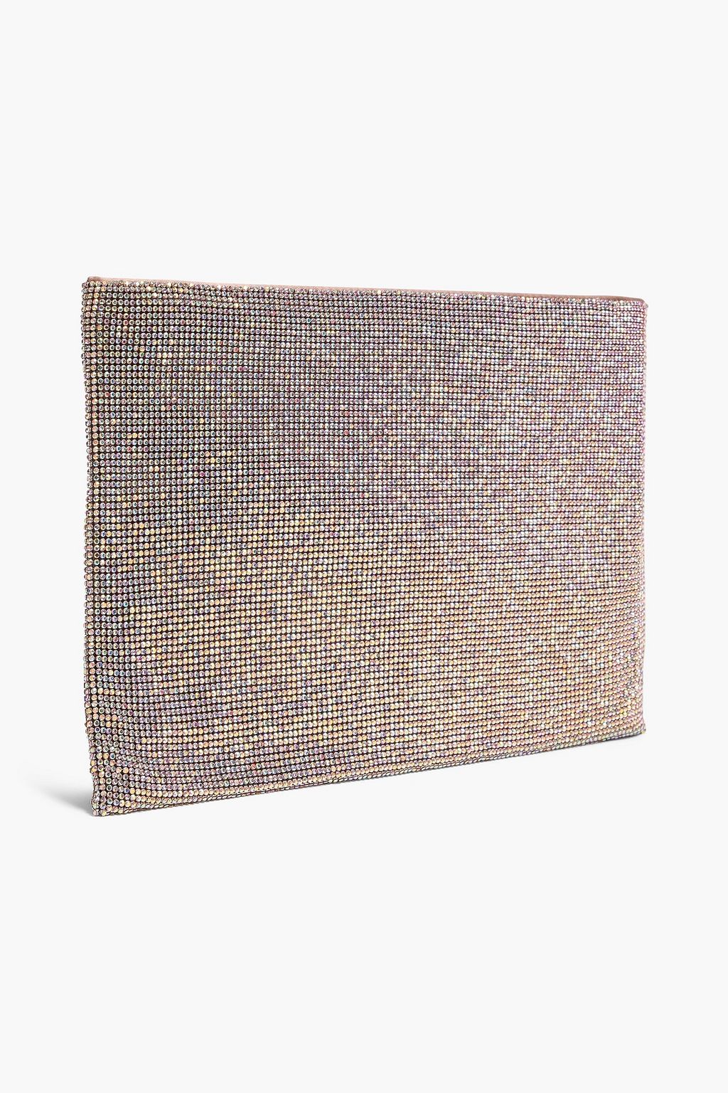 BENEDETTA BRUZZICHES La Luisa crystal-embellished silk-satin pouch