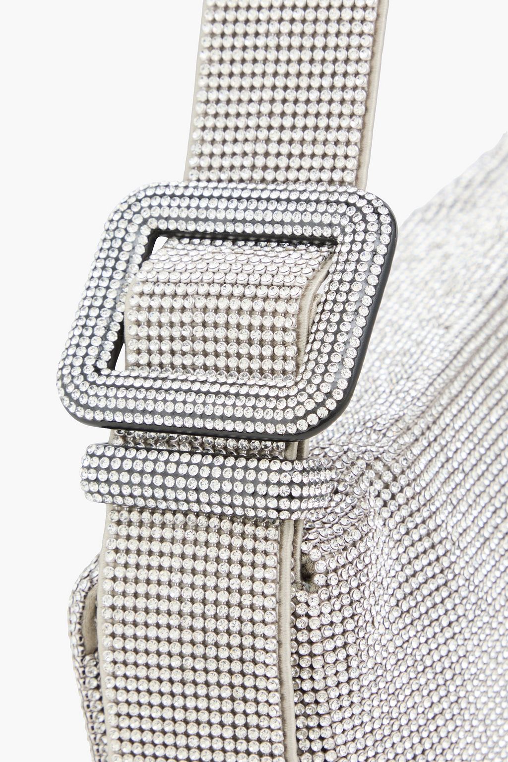 BENEDETTA BRUZZICHES حقيبة كتف "فيتي لا جراندي" مصنوعة من الزرد ومزيّنة بالكريستال