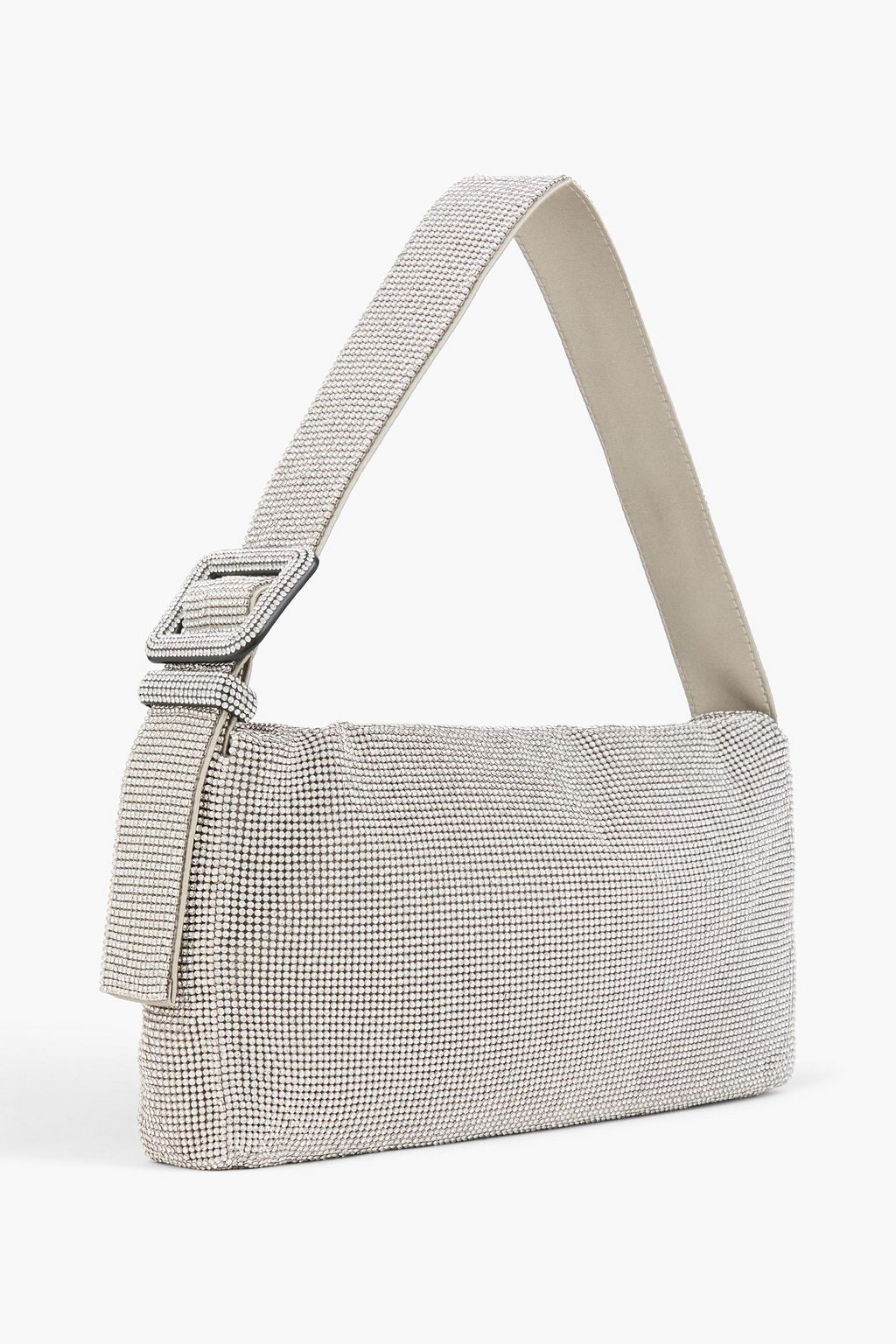 BENEDETTA BRUZZICHES حقيبة كتف "فيتي لا جراندي" مصنوعة من الزرد ومزيّنة بالكريستال