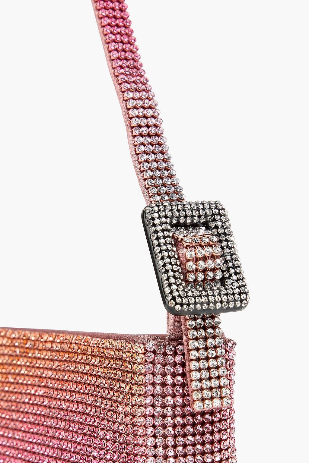 BENEDETTA BRUZZICHES Your Best Friend checked crystal-embellished satin shoulder bag