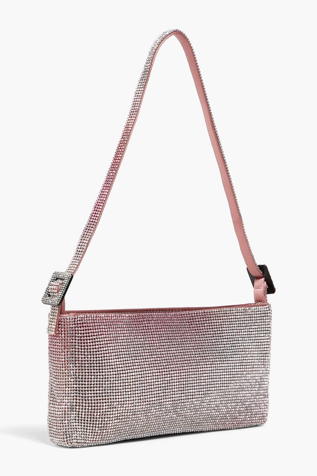 BENEDETTA BRUZZICHES Your Best Friend checked crystal-embellished satin shoulder bag