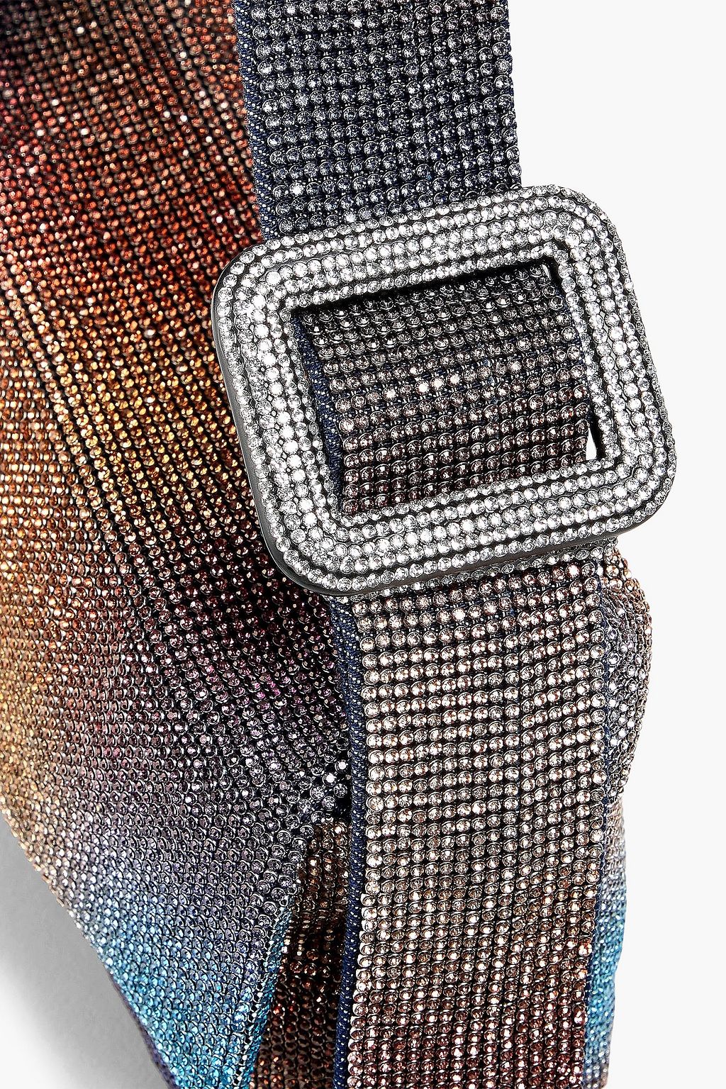 BENEDETTA BRUZZICHES حقيبة كتف "فيتي" من الدنيم مزيّنة بالكريستال