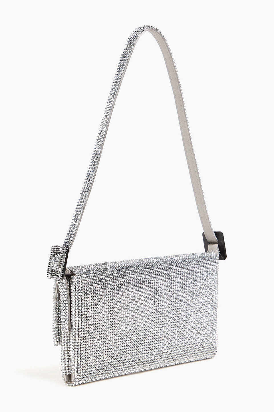  Benedetta Bruzziches - Schultertasche „vittissima“ Aus Satin Mit Kristallverzierung - Grau - Onesize 