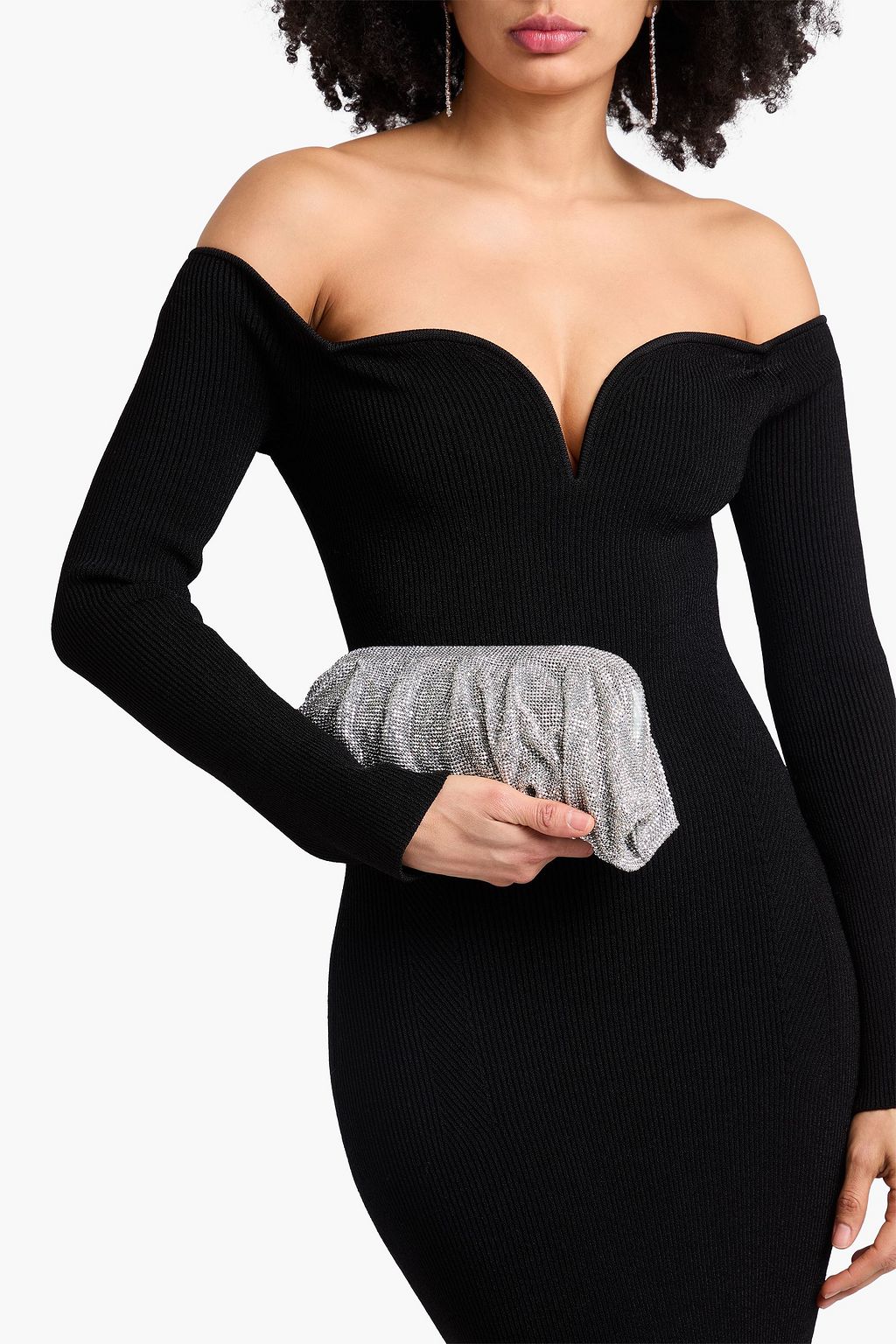 BENEDETTA BRUZZICHES Venus La Grande crystal-embellished chainmail clutch