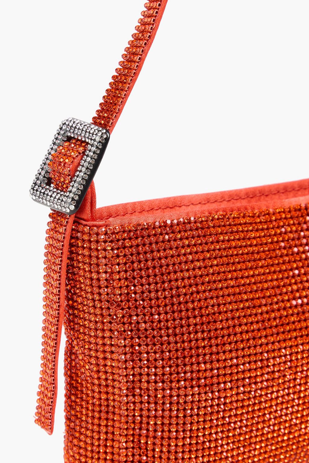 BENEDETTA BRUZZICHES Your Best Friend checked crystal-embellished satin shoulder bag
