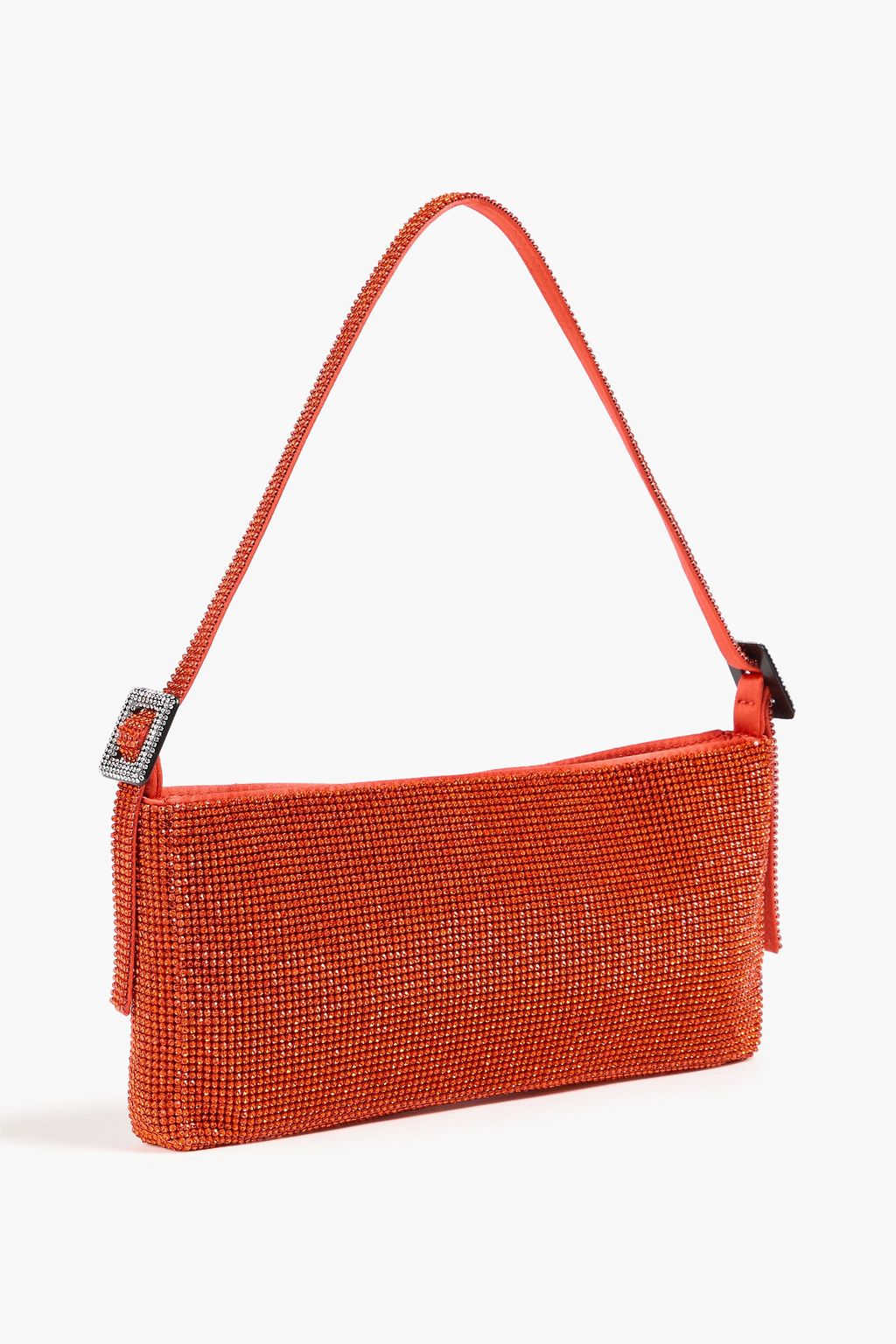 BENEDETTA BRUZZICHES Your Best Friend checked crystal-embellished satin shoulder bag