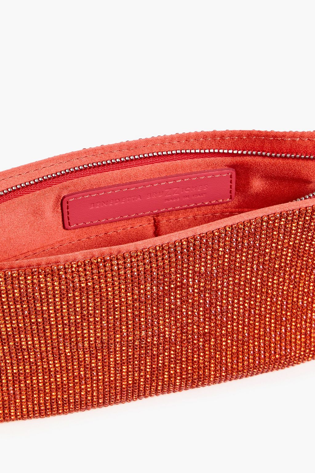 BENEDETTA BRUZZICHES Your Best Friend checked crystal-embellished satin shoulder bag