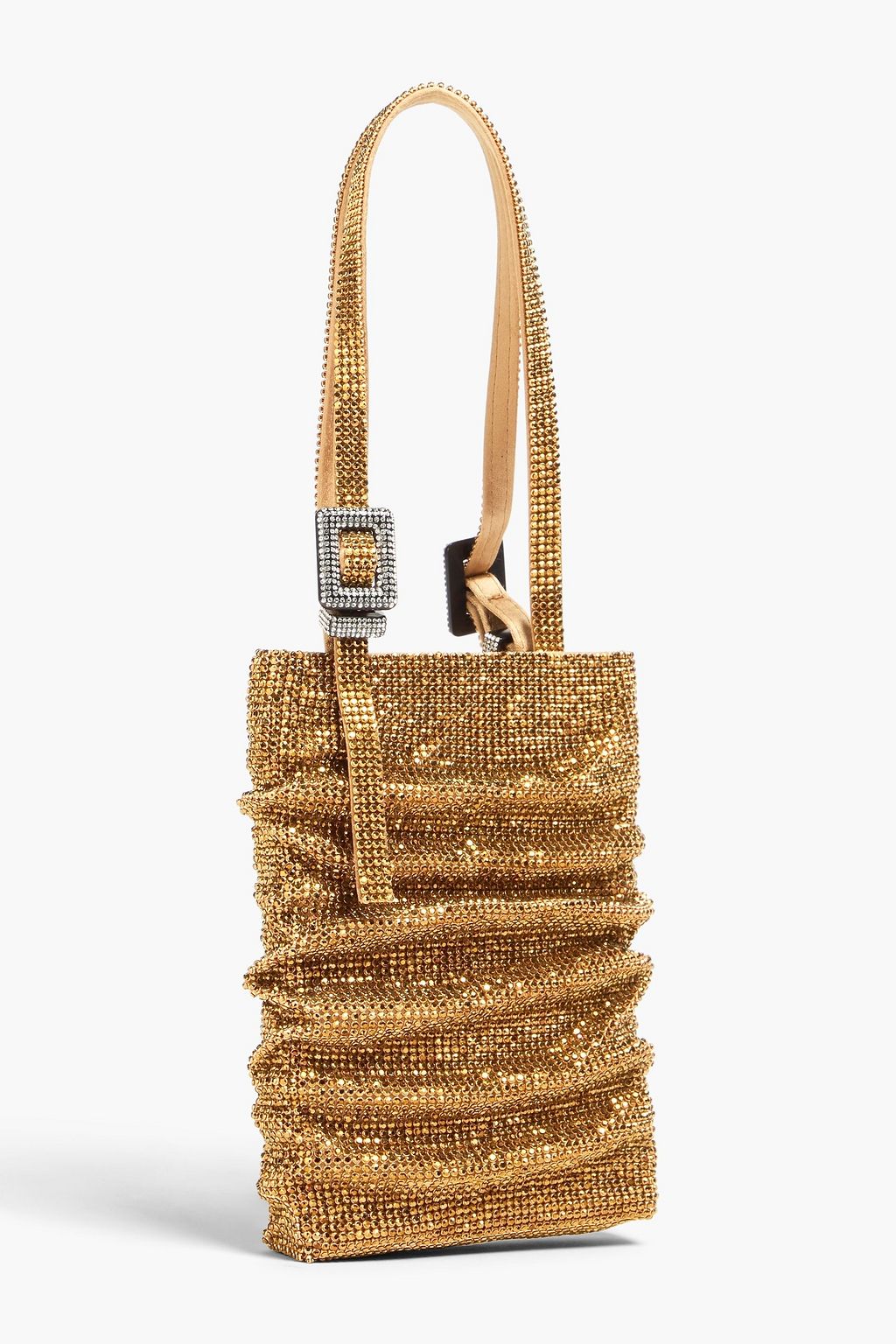 BENEDETTA BRUZZICHES حقيبة توت "لولو لا بيتيت" من الزرد بتصميم منسدل مزيّنة بالكريستال