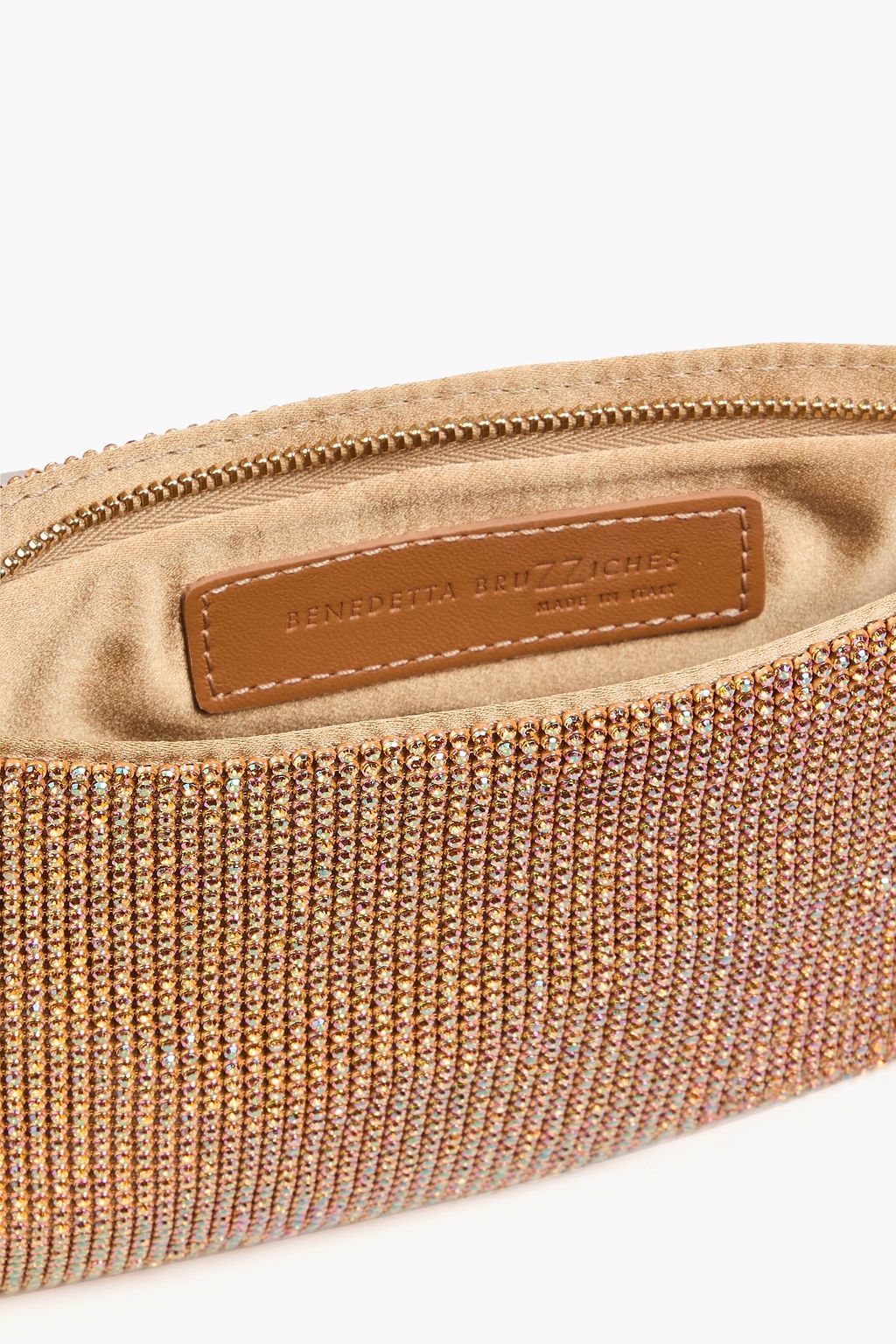 BENEDETTA BRUZZICHES Your Best Friend crystal-embellished satin cross-body bag