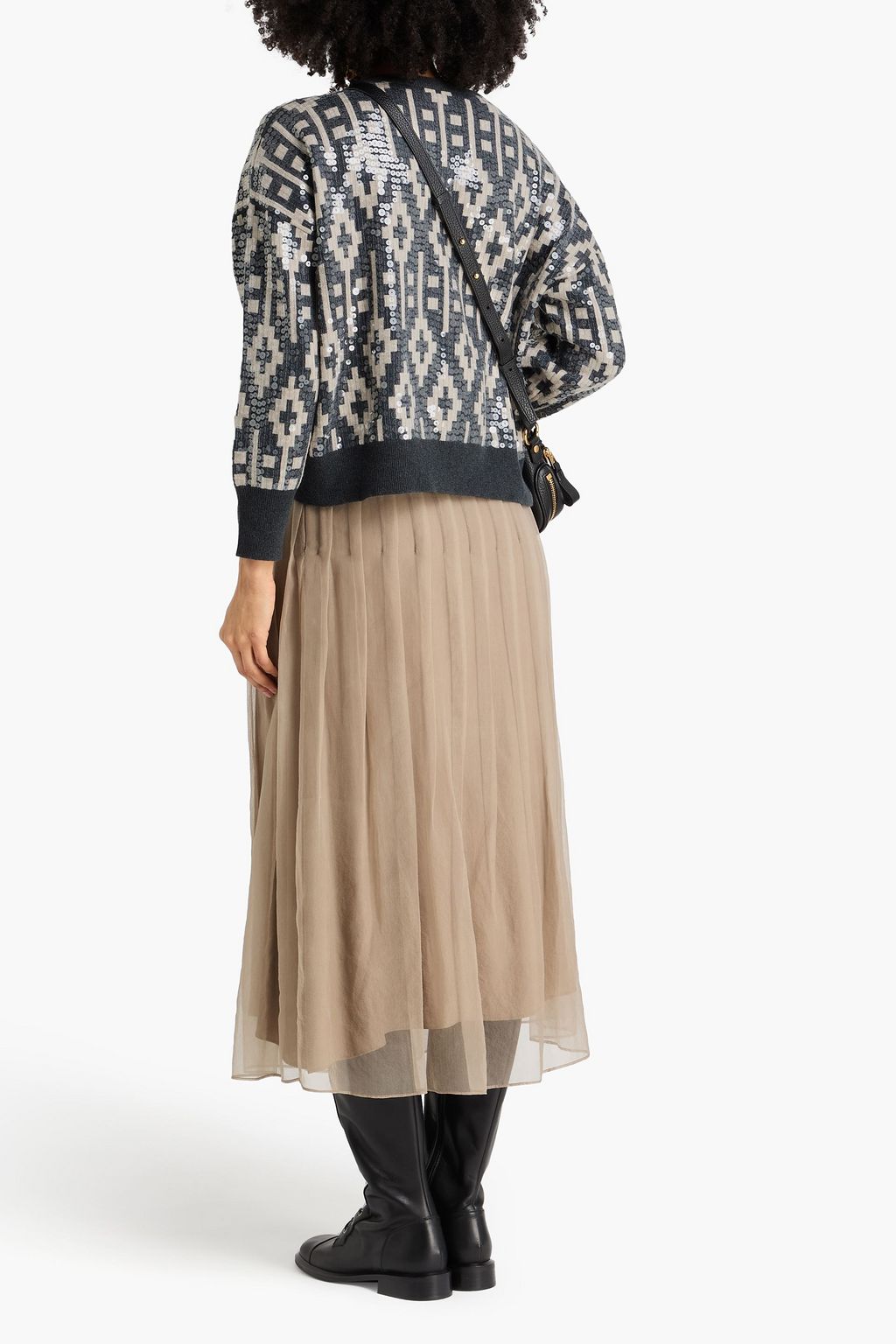 BRUNELLO CUCINELLI Pullover aus einer Woll-Kaschmirmischung mit Pailletten