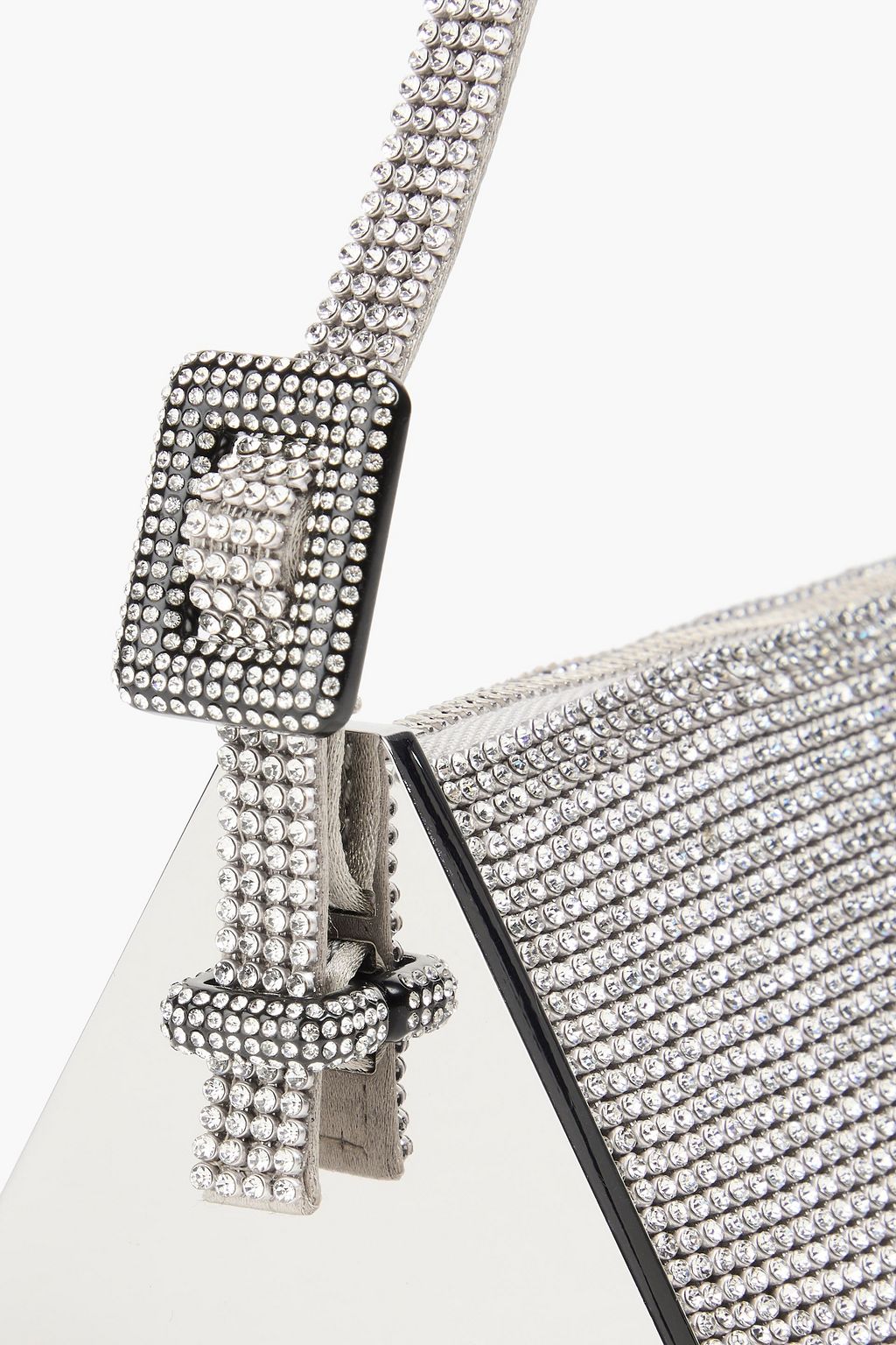 BENEDETTA BRUZZICHES حقيبة كتف "جوي" من الساتان مزينة بالكريستال