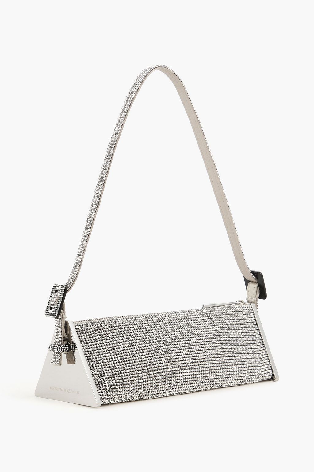 BENEDETTA BRUZZICHES حقيبة كتف "جوي" من الساتان مزينة بالكريستال