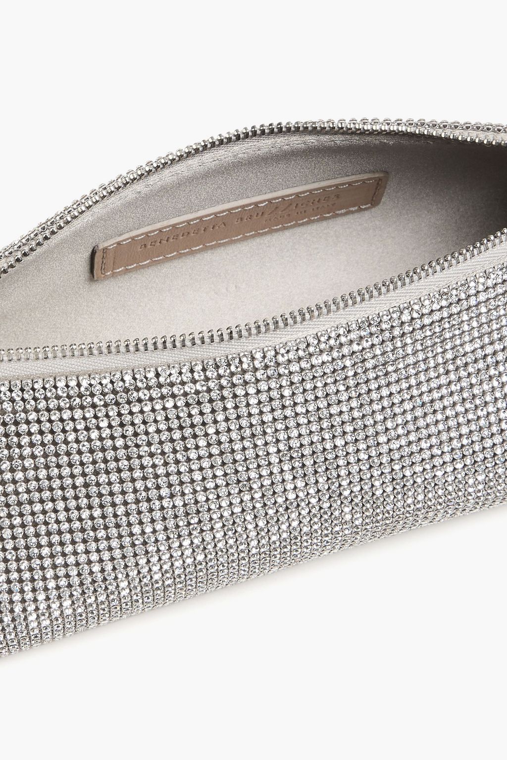 BENEDETTA BRUZZICHES حقيبة كتف "جوي" من الساتان مزينة بالكريستال