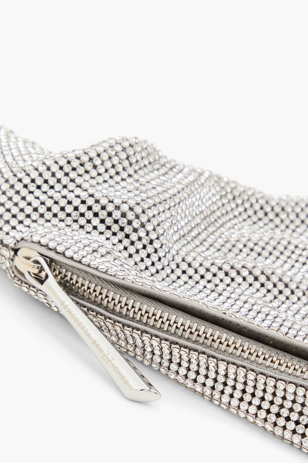 BENEDETTA BRUZZICHES حقيبة كتف "أورسولينا" من الزرد ومزينة بالكريستال