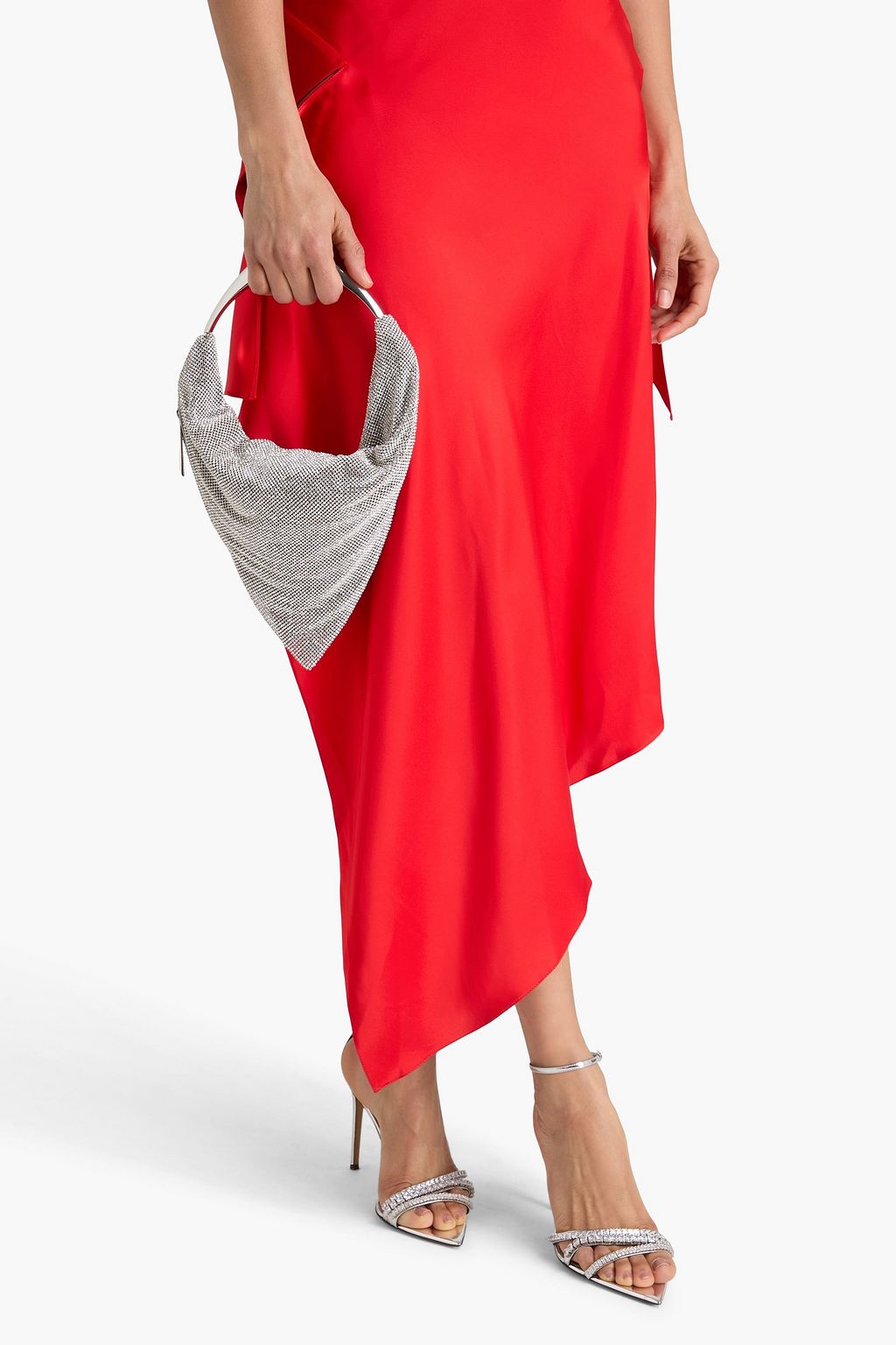 BENEDETTA BRUZZICHES حقيبة كتف "أورسولينا" من الزرد ومزينة بالكريستال