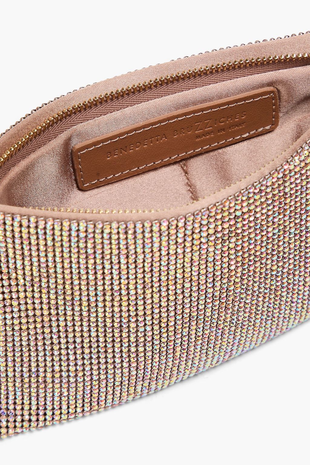 BENEDETTA BRUZZICHES Your Best Friend crystal-embellished satin cross-body bag