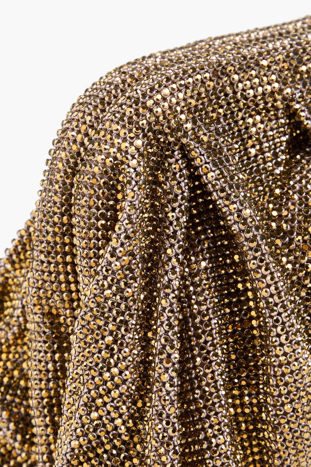 BENEDETTA BRUZZICHES Venus crystal-embellished metallic silk-satin clutch