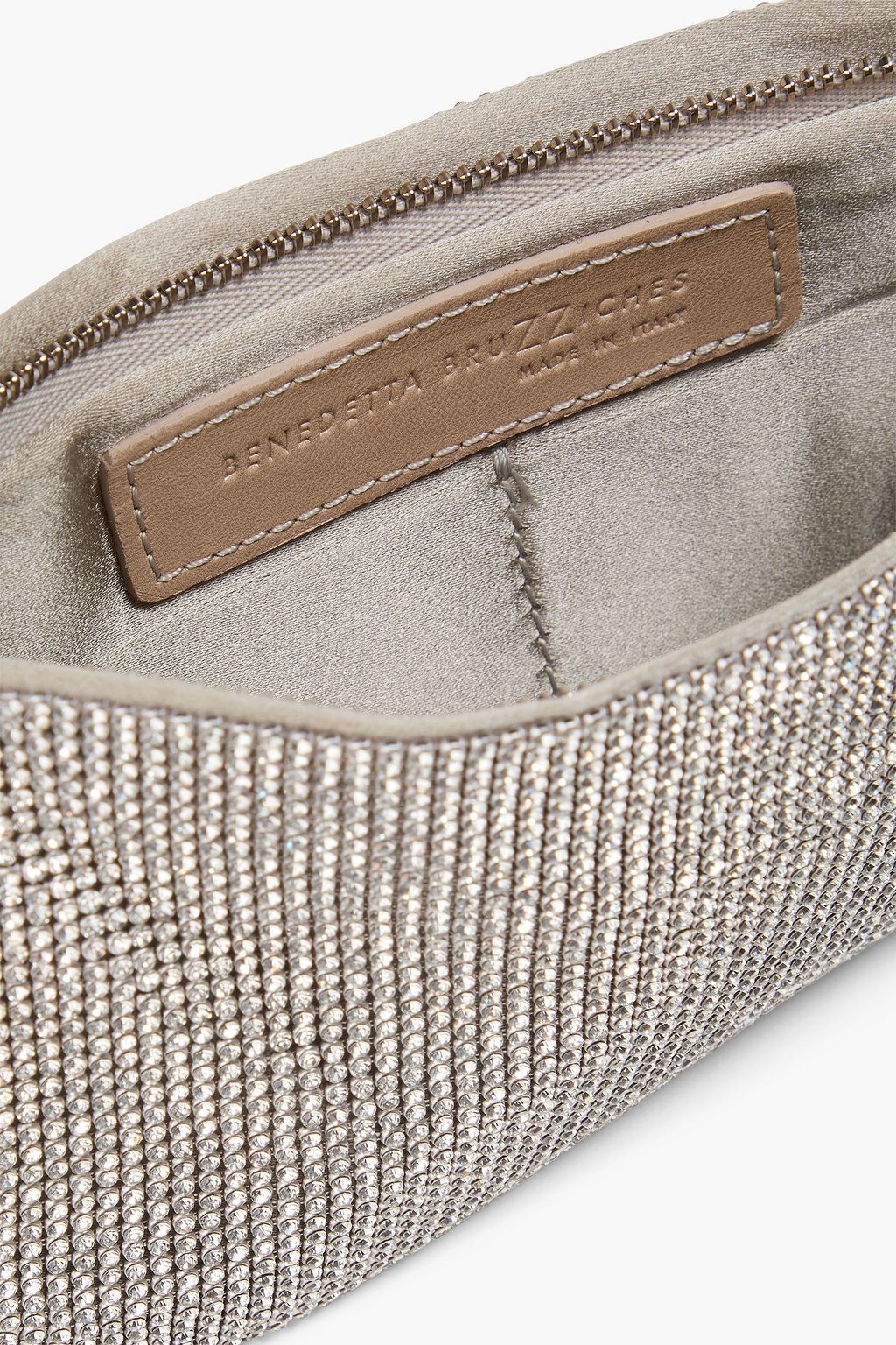 BENEDETTA BRUZZICHES Your Best Friend crystal-embellished satin cross-body bag