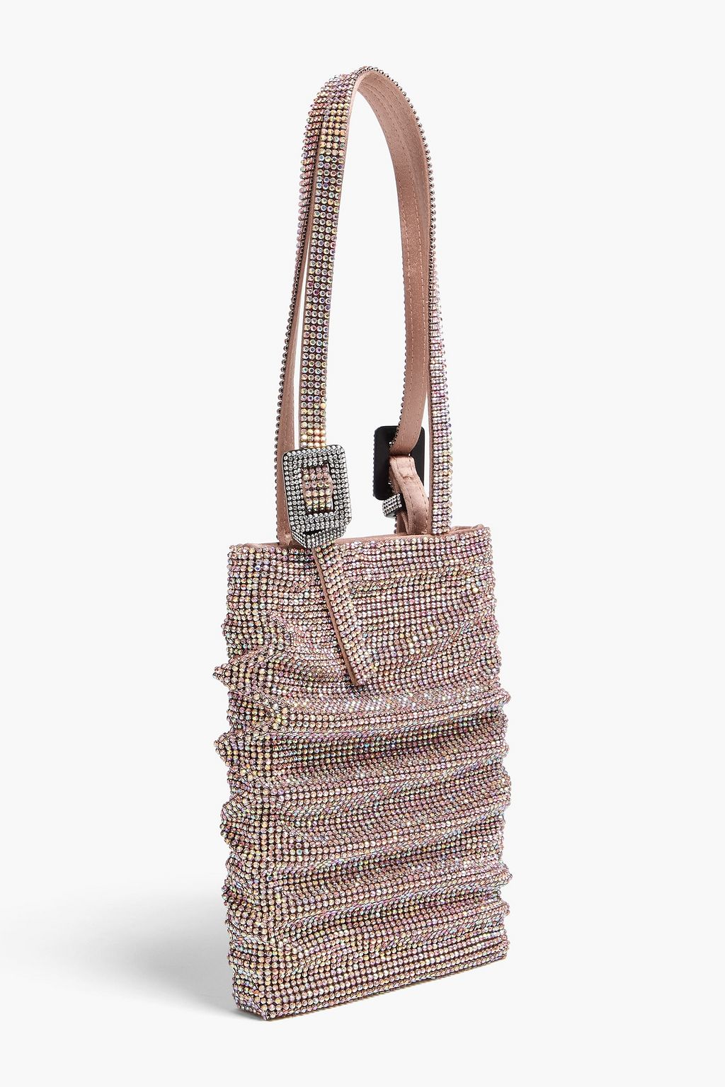 BENEDETTA BRUZZICHES حقيبة توت "لولو لا بيتيت" من الزرد بتصميم منسدل مزيّنة بالكريستال