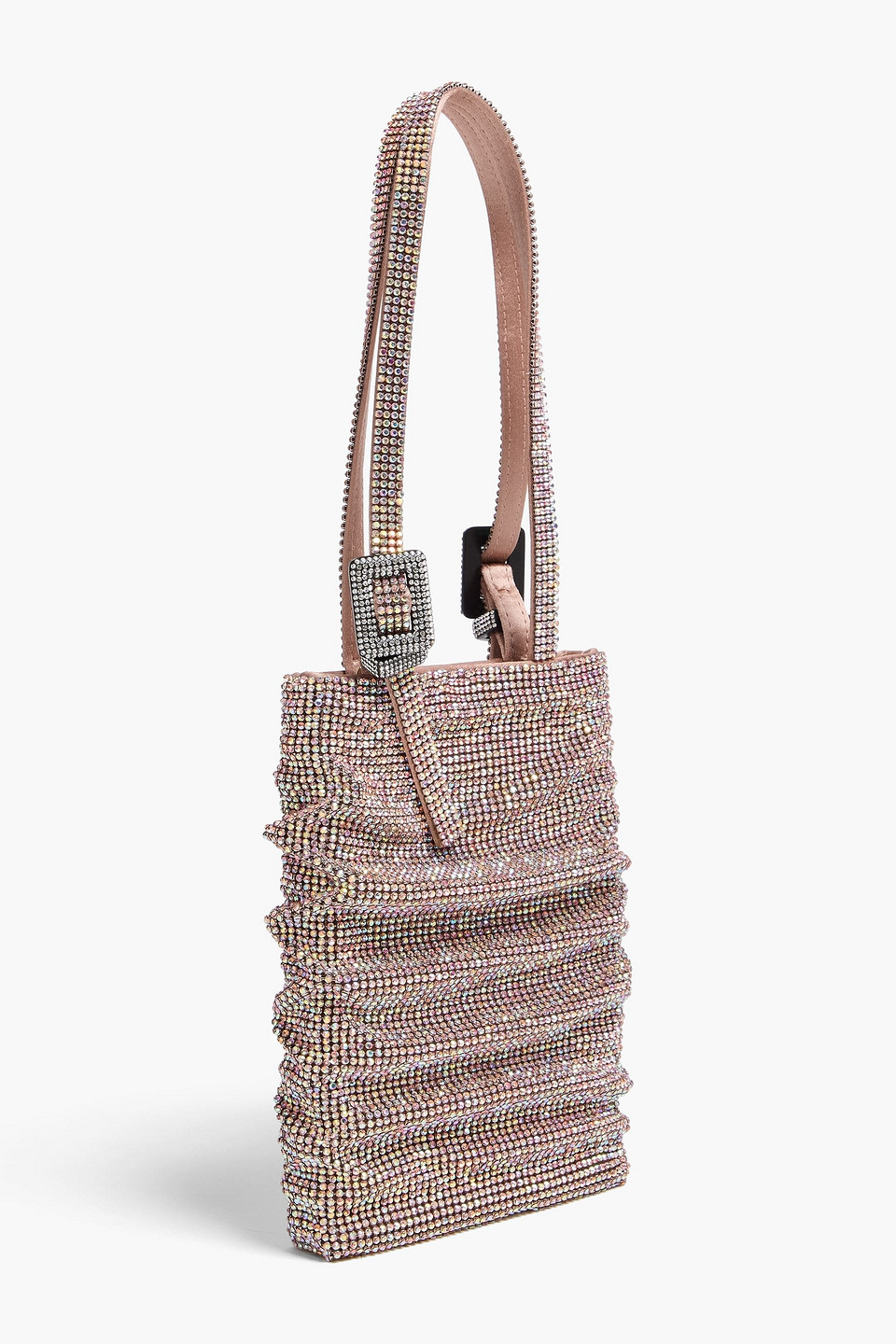  Benedetta Bruzziches - Tote Bag „lollo La Petite“ Aus Metall-mesh Mit Kristallverzierung Und Drapierung - Pink - Onesize 