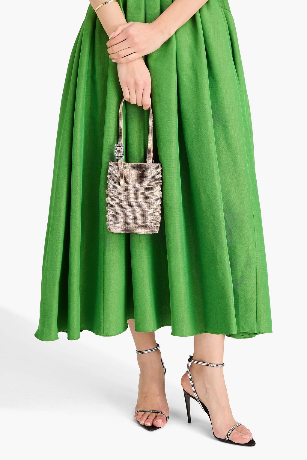 BENEDETTA BRUZZICHES حقيبة توت "لولو لا بيتيت" من الزرد بتصميم منسدل مزيّنة بالكريستال