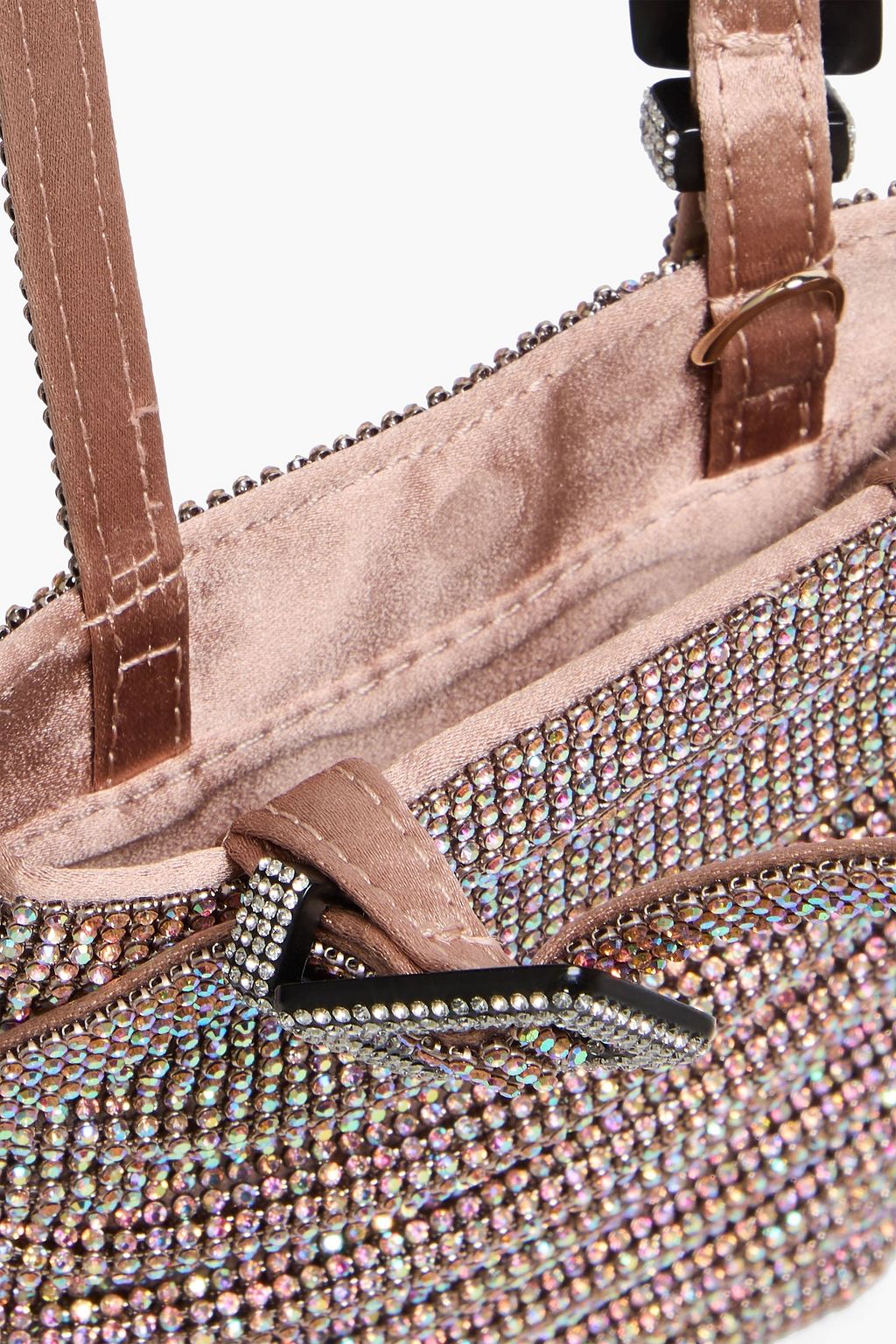 BENEDETTA BRUZZICHES حقيبة توت "لولو لا بيتيت" من الزرد بتصميم منسدل مزيّنة بالكريستال