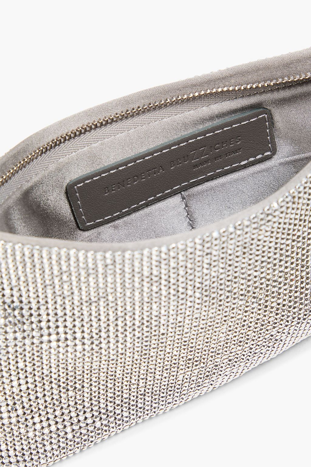 BENEDETTA BRUZZICHES Your Best Friend crystal-embellished satin cross-body bag