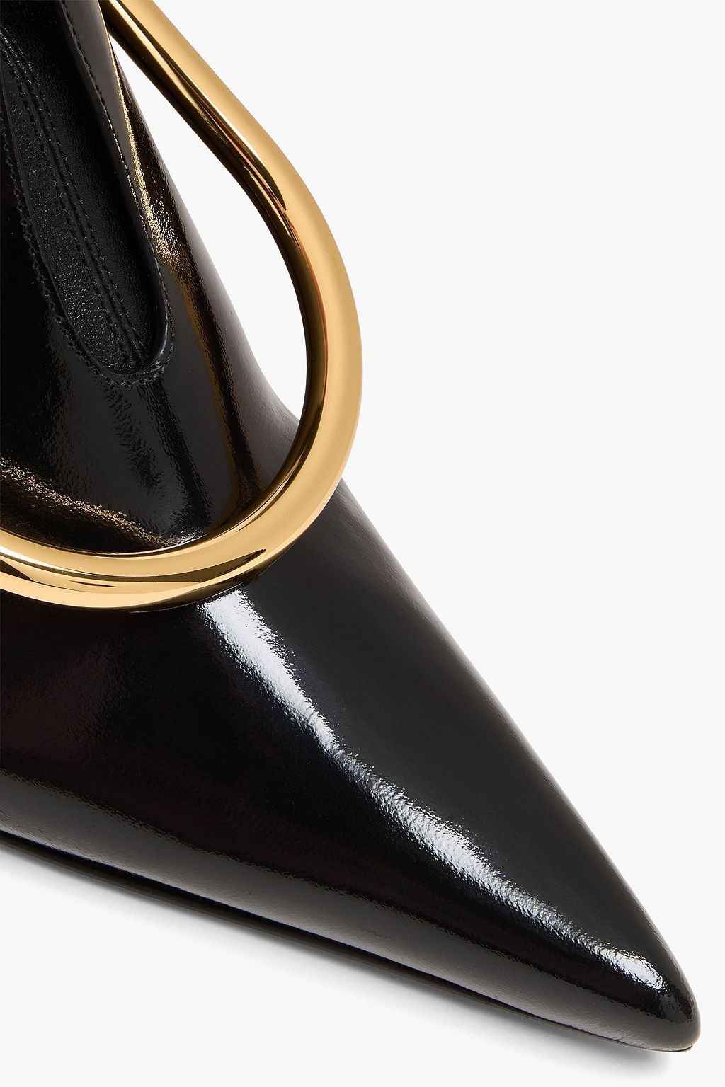 JIL SANDER Embellished patent and stretch-leather knee boots