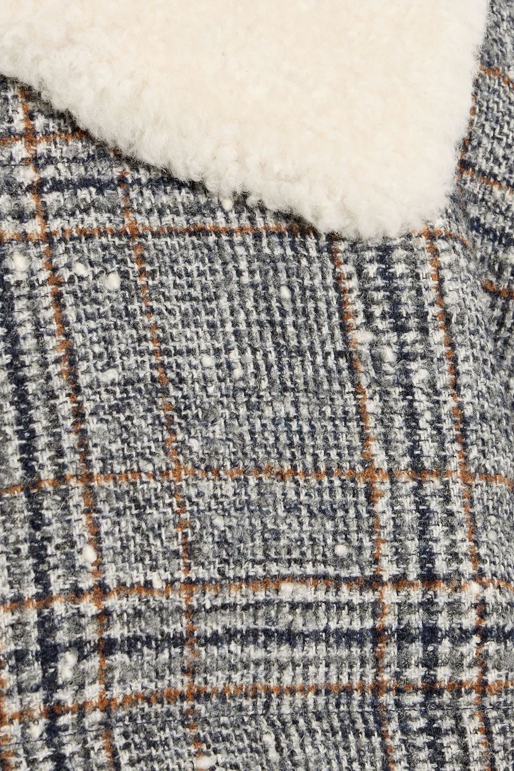 BRUNELLO CUCINELLI Checked quilted wool-blend tweed down jacket