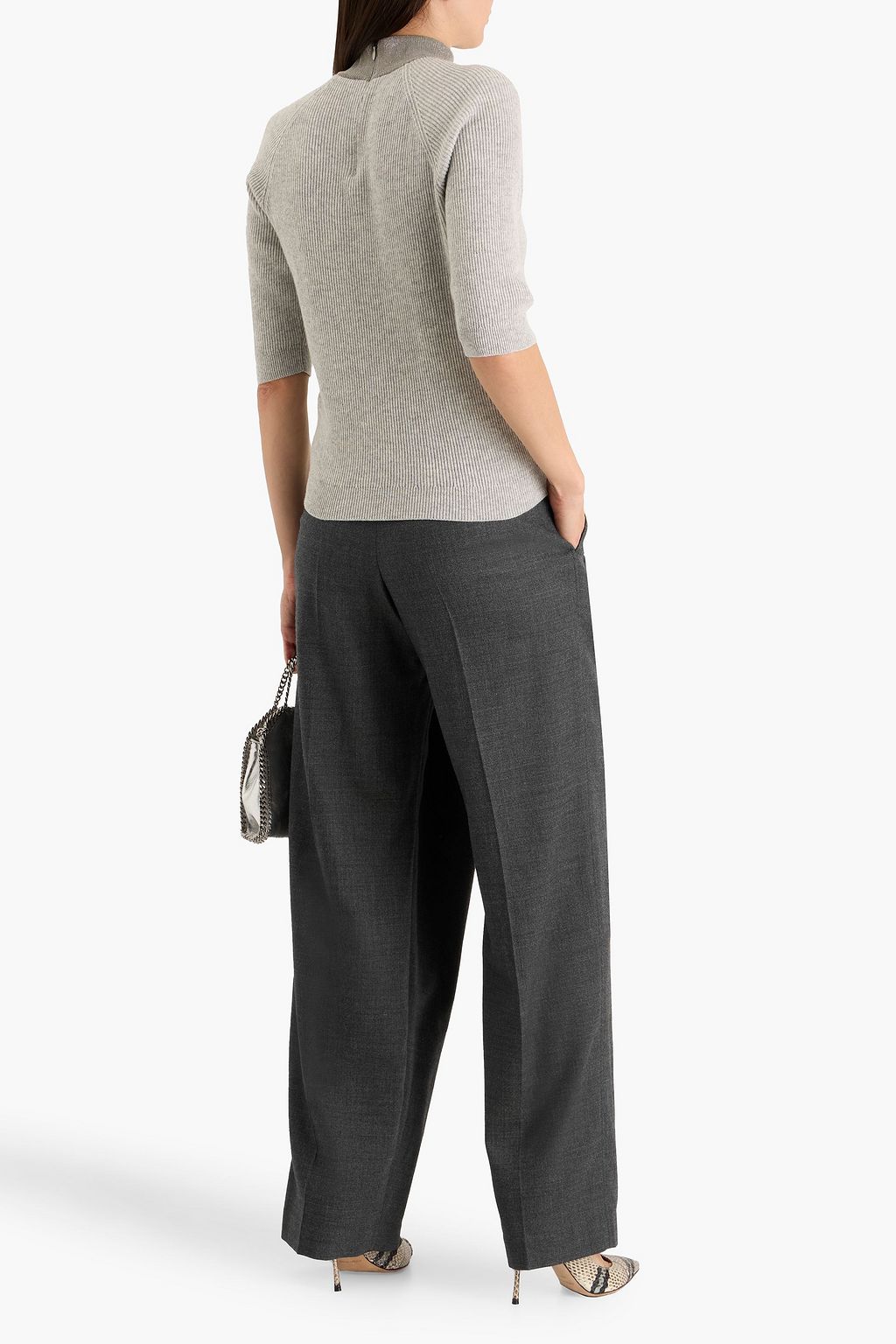 BRUNELLO CUCINELLI Wool-blend tapered pants