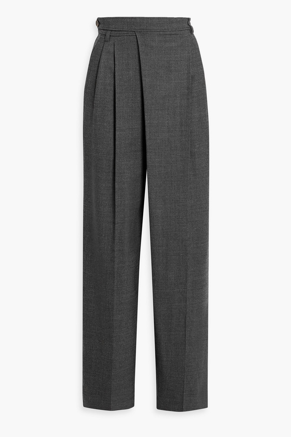 Brunello Cucinelli Wool-blend Tapered Pants In Gray