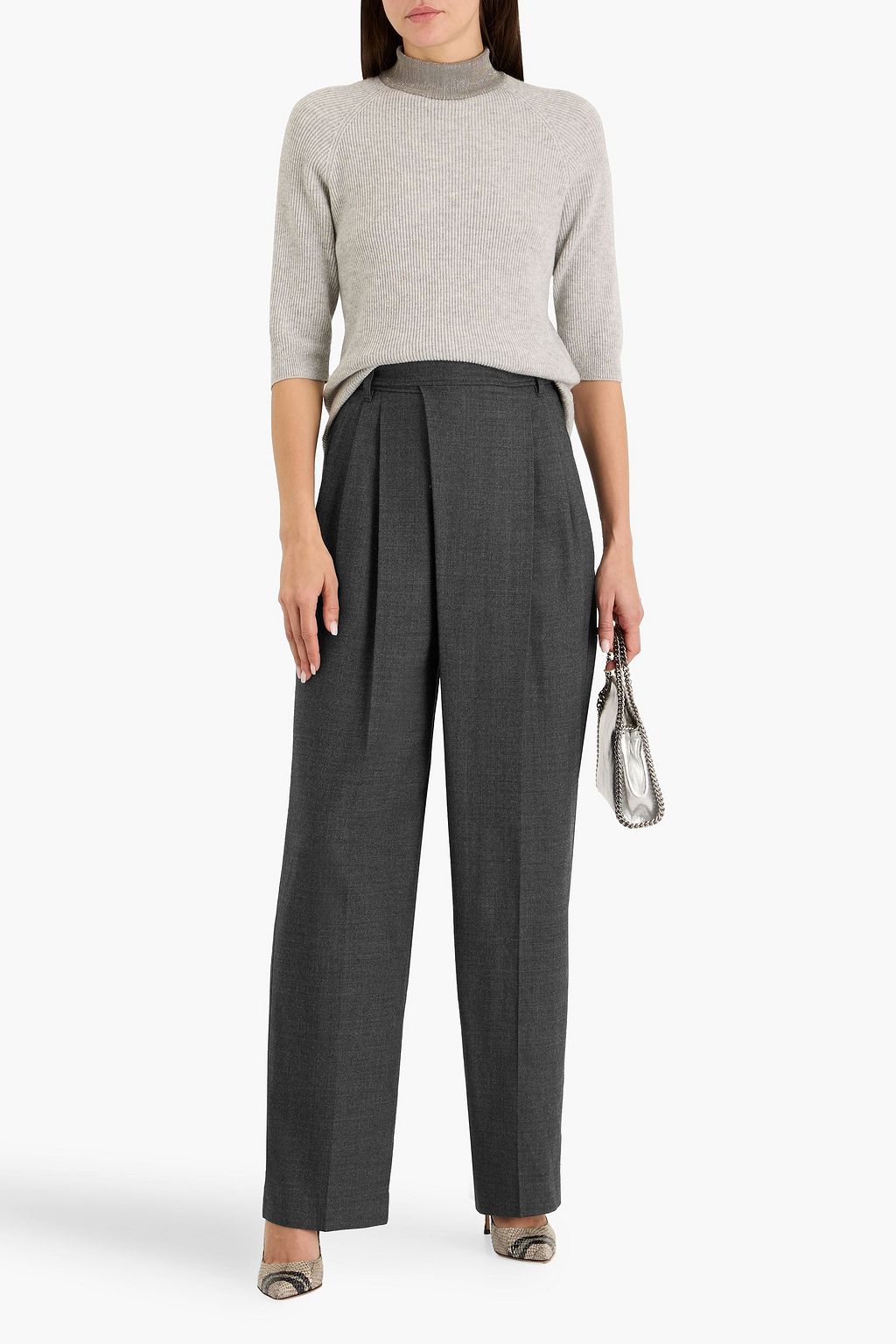 BRUNELLO CUCINELLI Wool-blend tapered pants