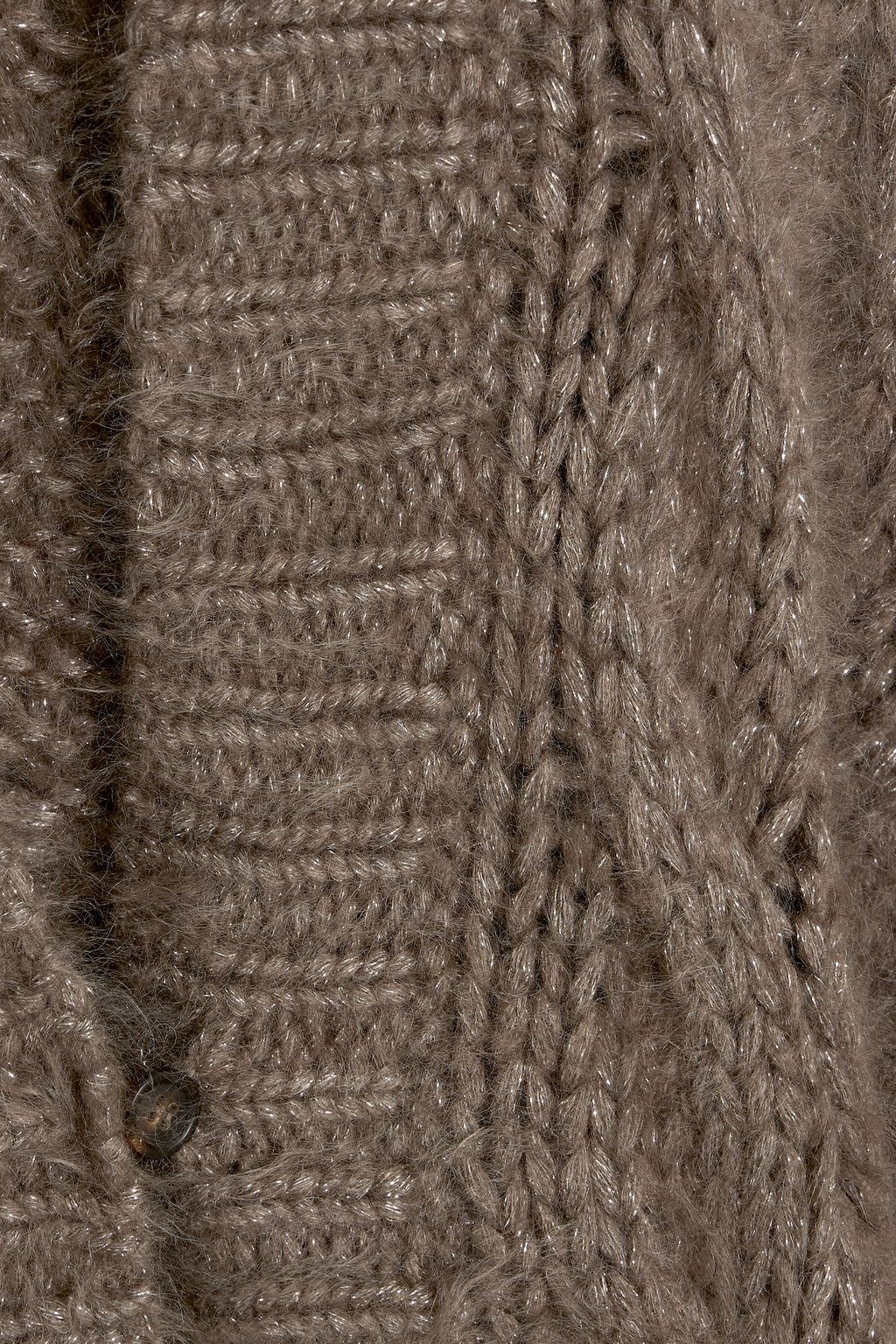 BRUNELLO CUCINELLI Metallic cable-knit cardigan