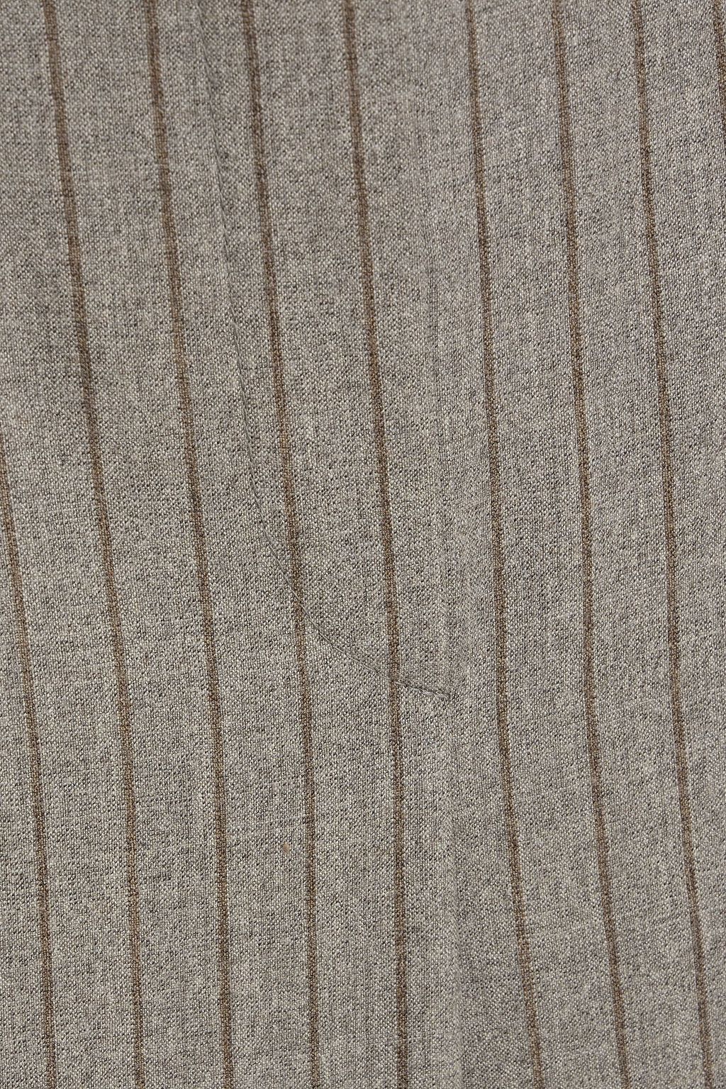 BRUNELLO CUCINELLI Striped wool-flannel wide-leg pants