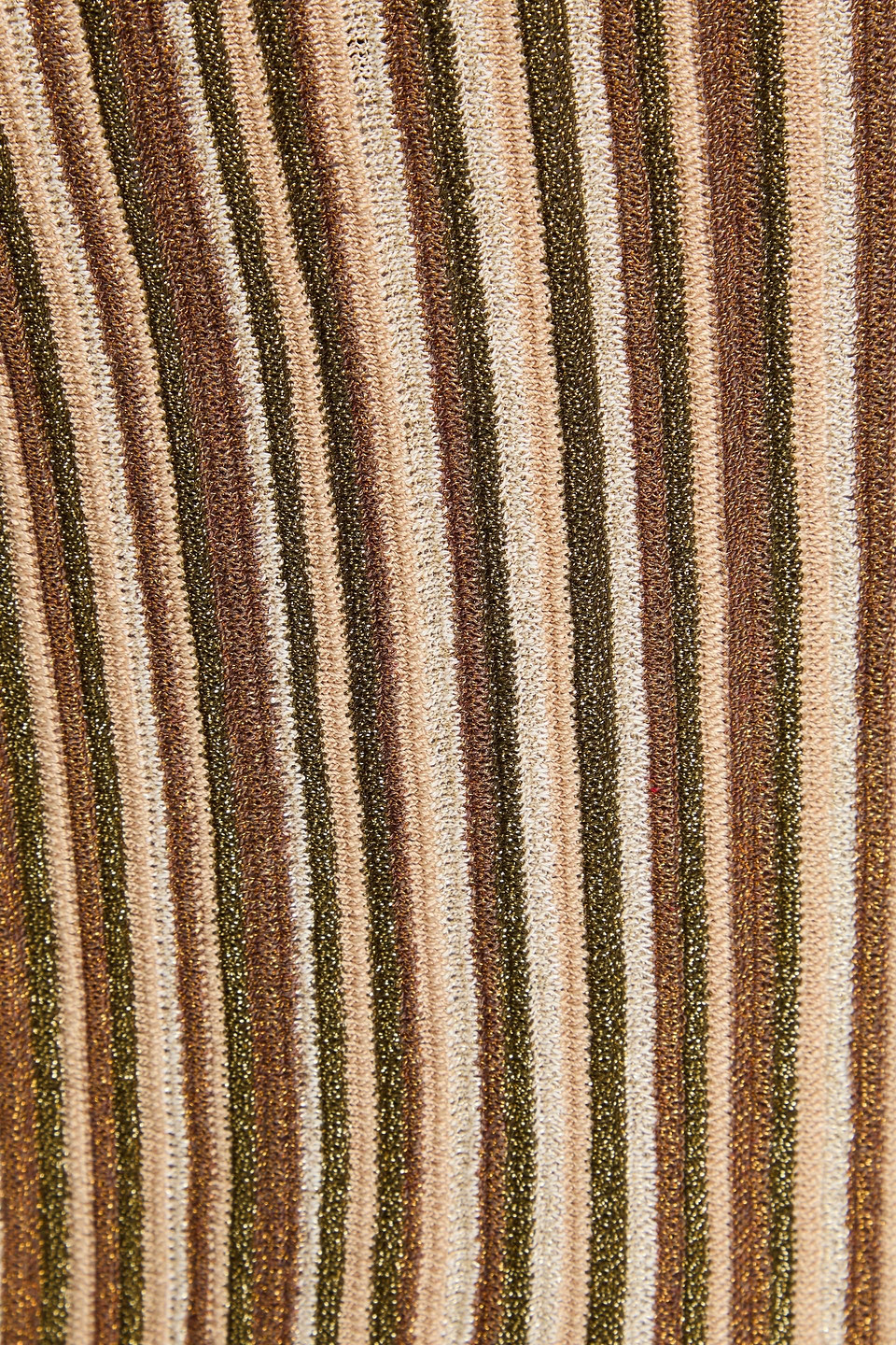 Veronica Beard Sid Sparkle Stripe Rib Sweater Tank In Brown