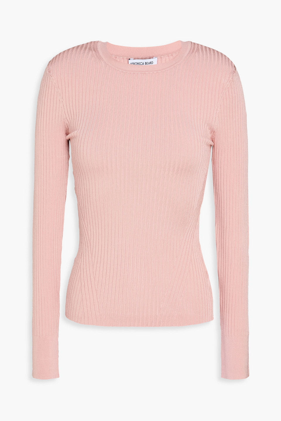 Veronica Beard Acara Ribbed-knit Top In Pink