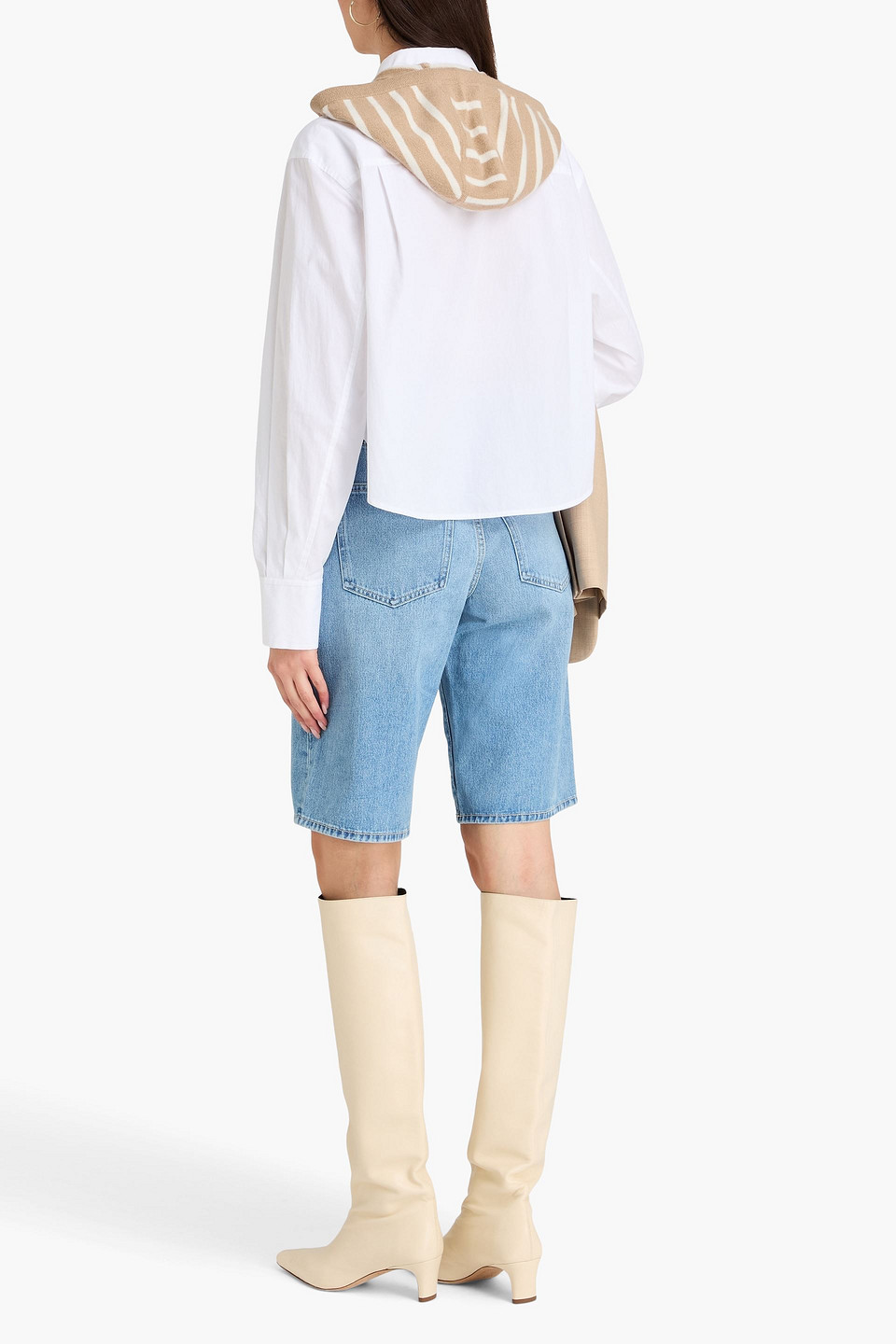  Veronica Beard - Gestreifte Chemisette Aus Einer Woll-kaschmirmischung Mit Kapuze - Neutral - Onesize 