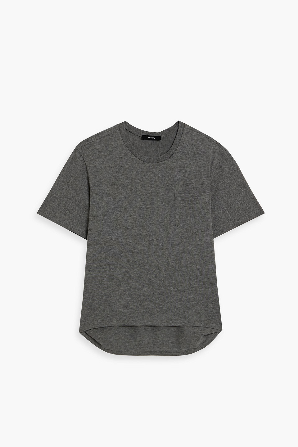 Theory Apex Pima Cotton-jersey T-shirt In Brown