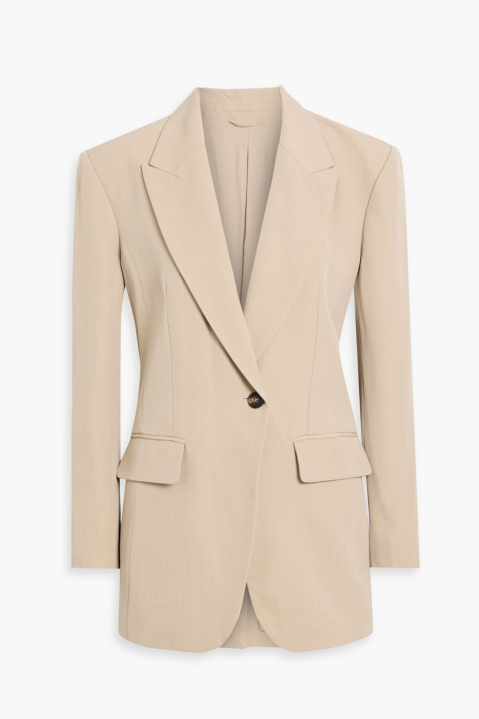 Brunello Cucinelli Wool-blend Twill Blazer In Brown