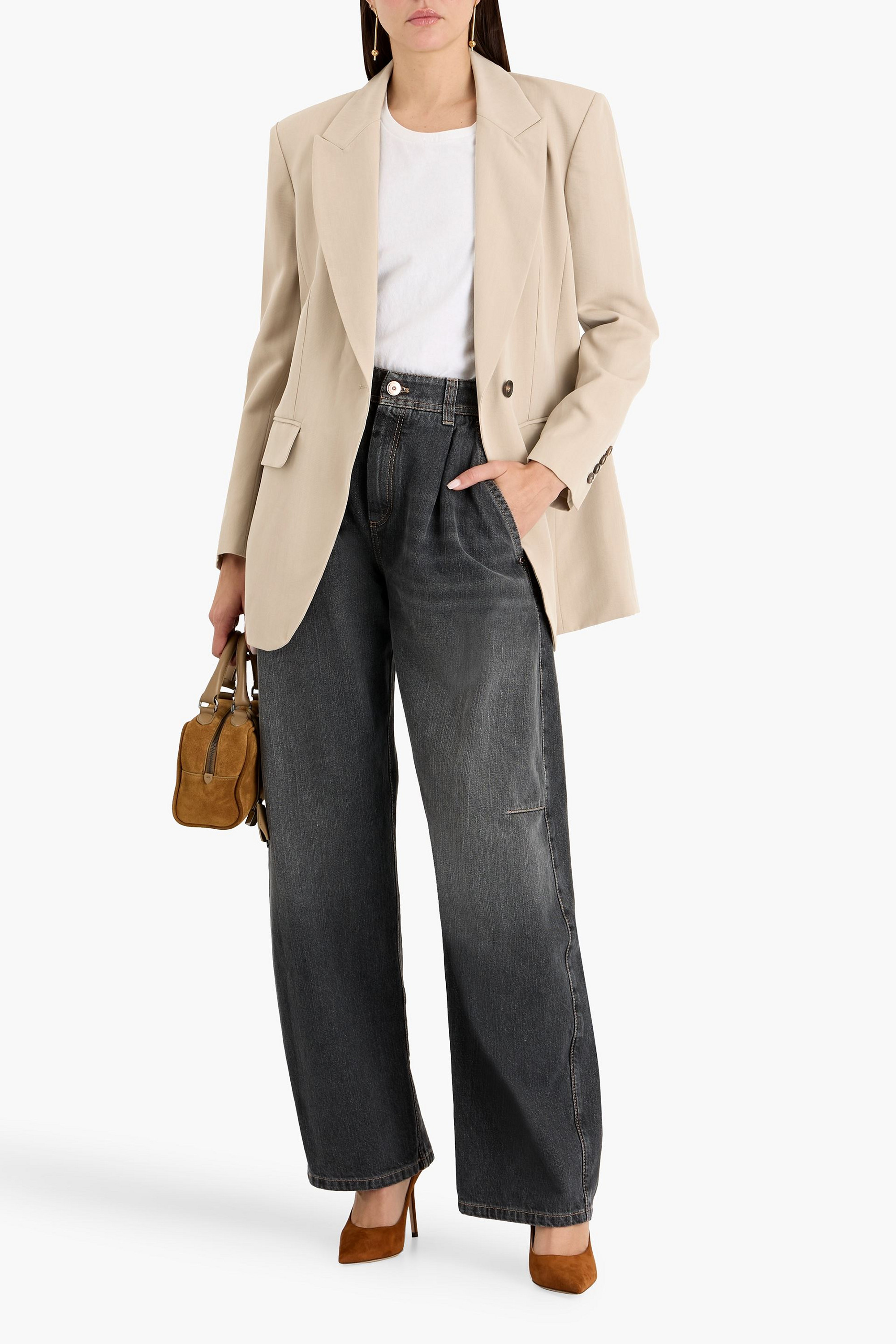 Brunello Cucinelli Wool-blend twill blazer