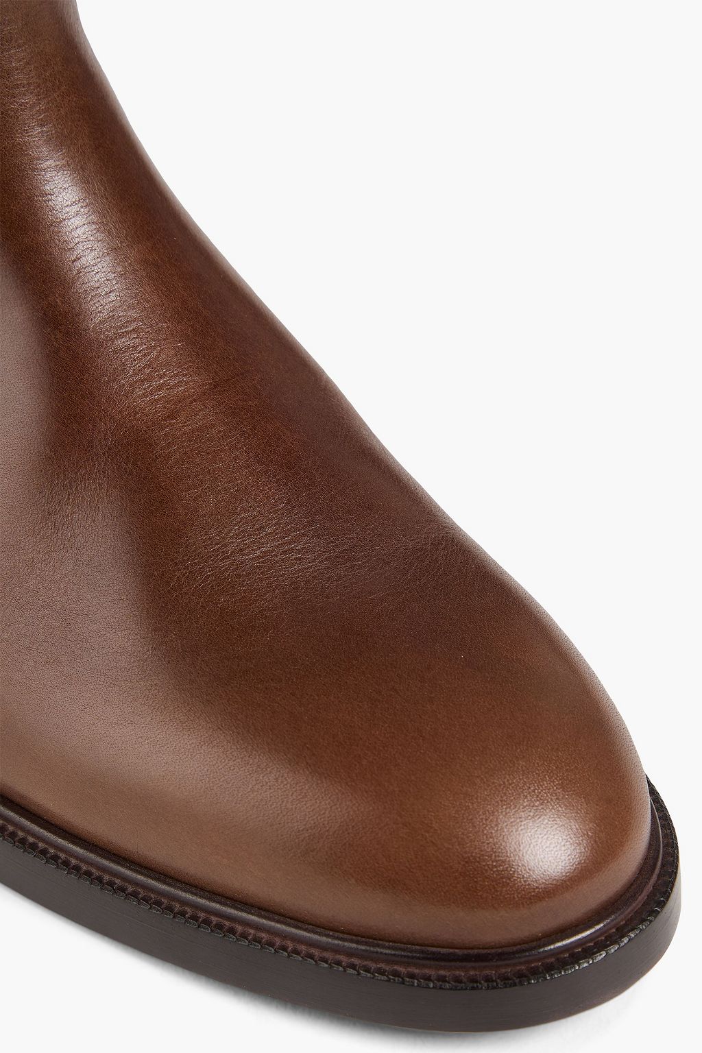 BRUNELLO CUCINELLI Bead-embellished leather knee boots