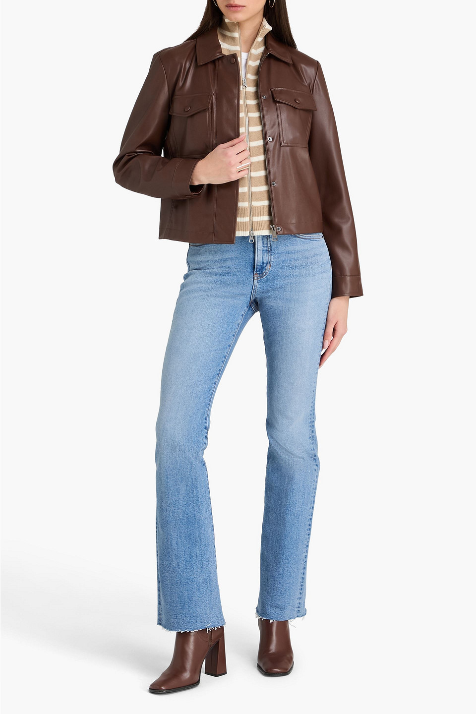  Veronica Beard - Chemisette „uptown“ Aus Einer Woll-kaschmirmischung Mit Streifen - Neutral - Onesize 
