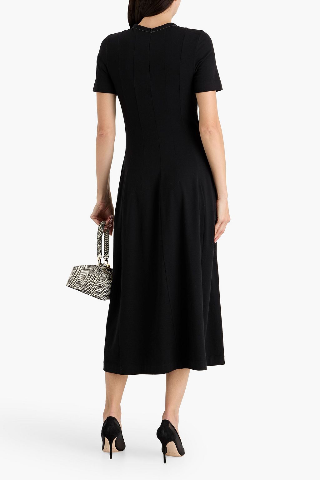 BRUNELLO CUCINELLI Wool-blend jersey midi dress