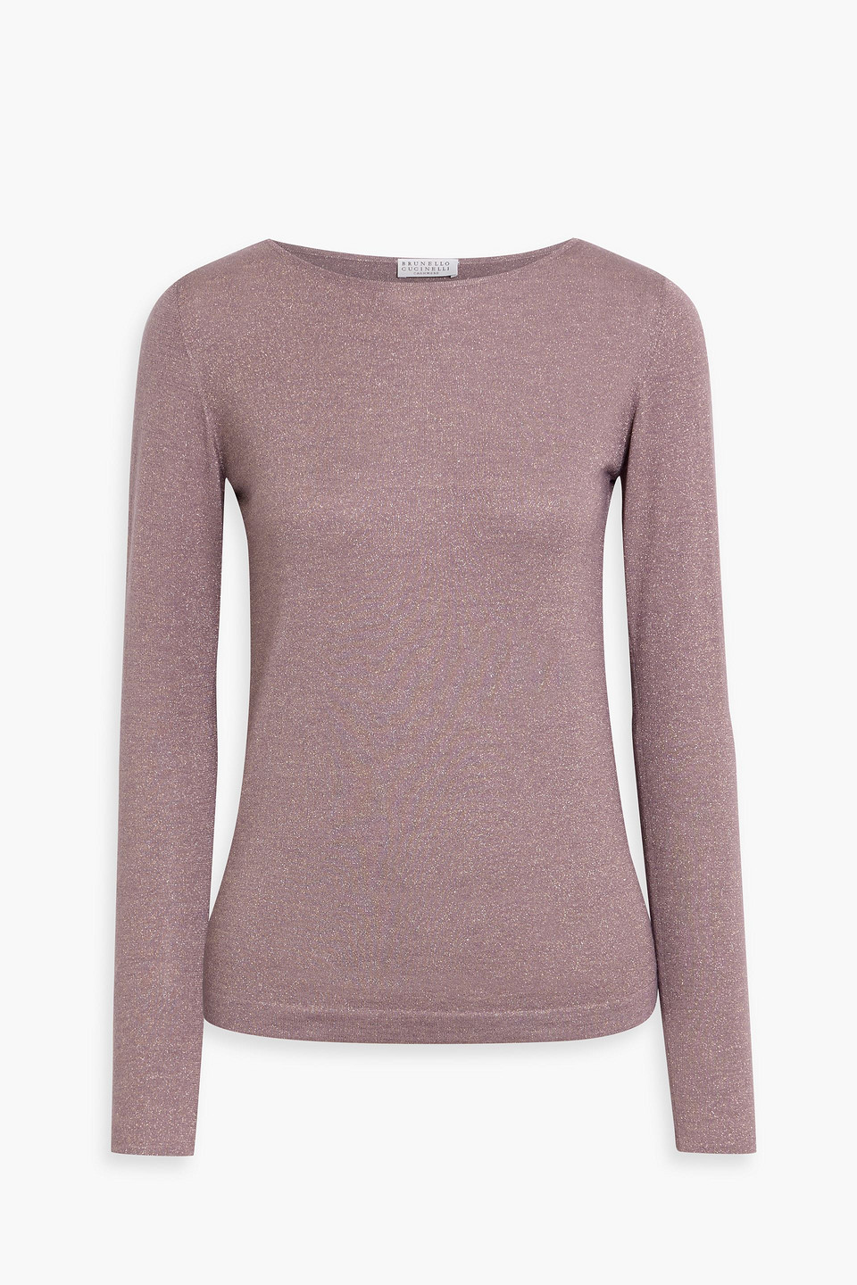Brunello Cucinelli Metallic Cashmere-blend Sweater In Pink