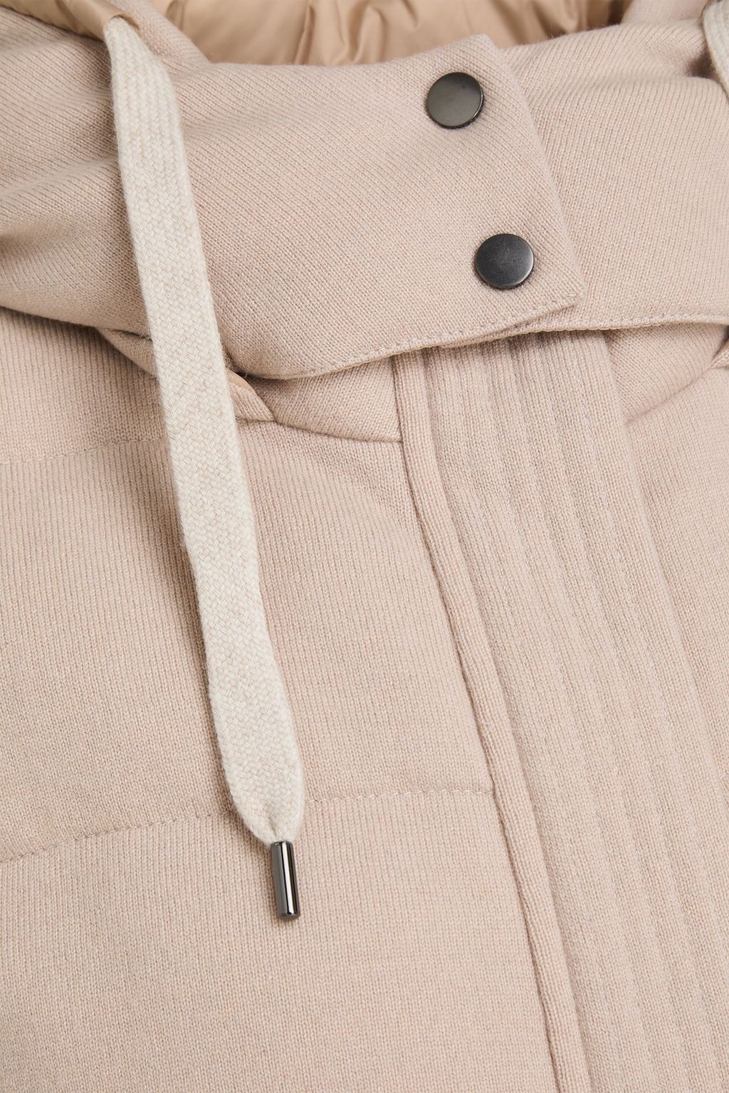 BRUNELLO CUCINELLI Quilted cashmere hooded down vest